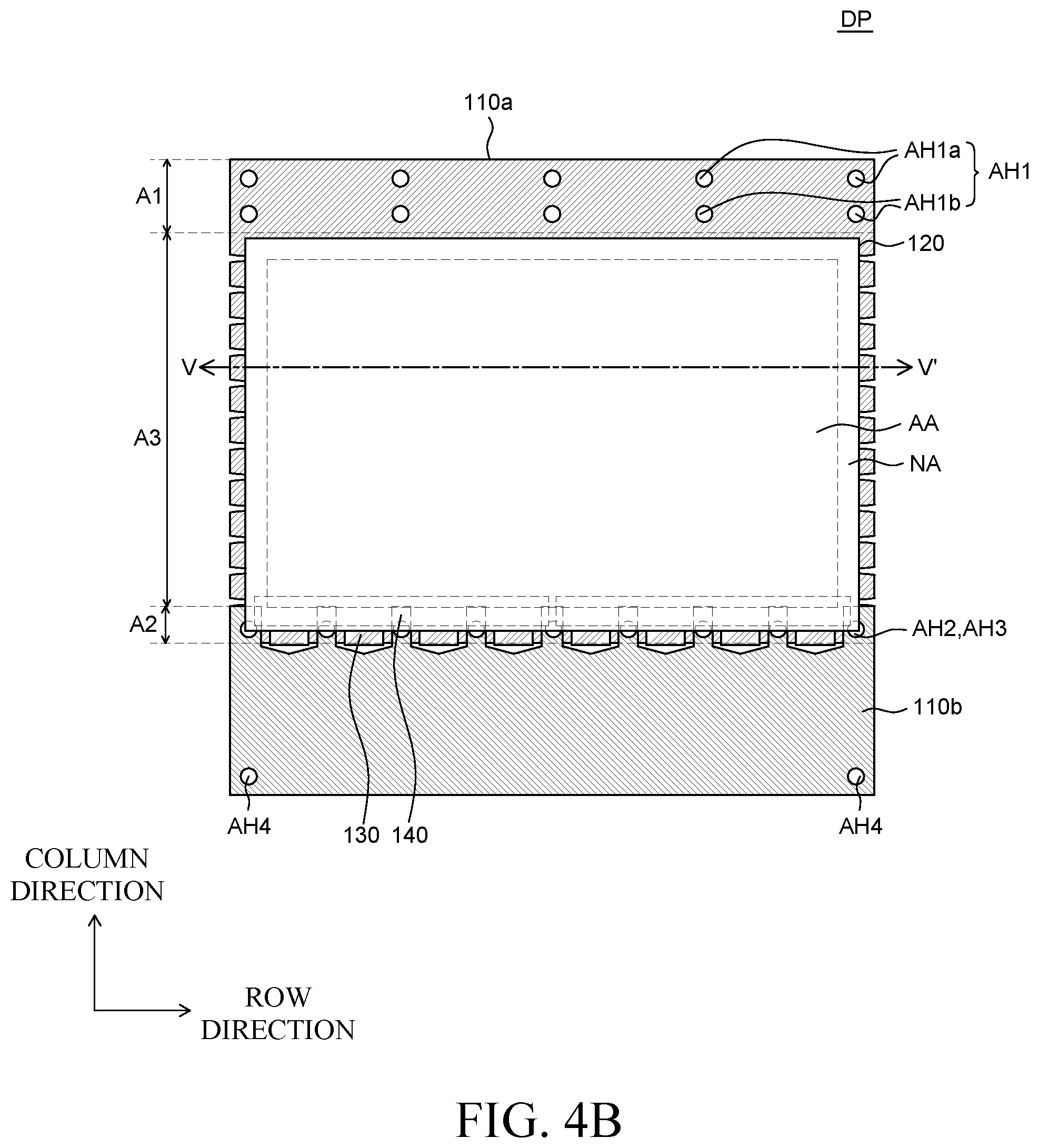 Patent US12386215 Figure 6 – Display device with a multi-part cover