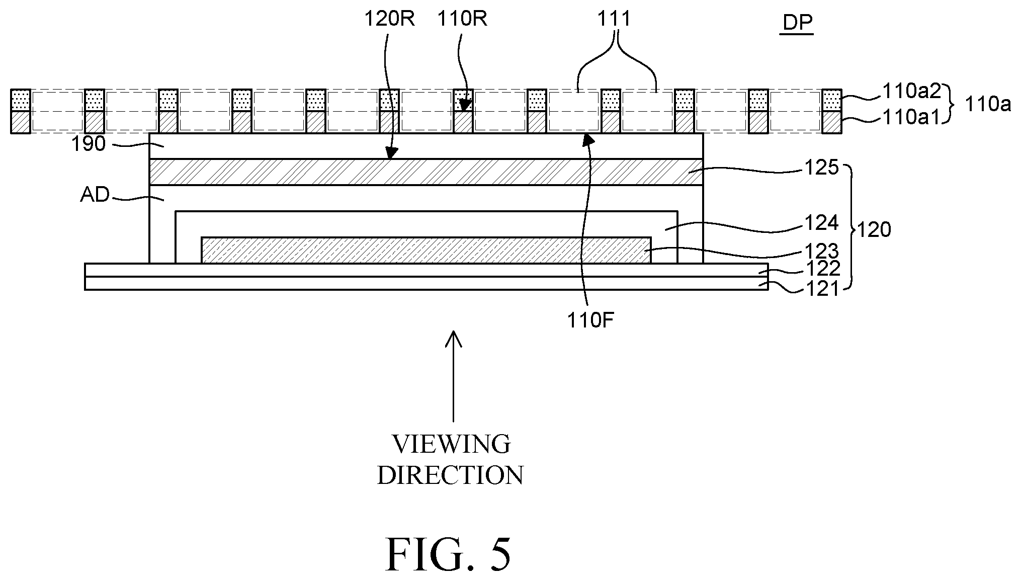 Patent US12386215 Figure 7 – Display device with a multi-part cover