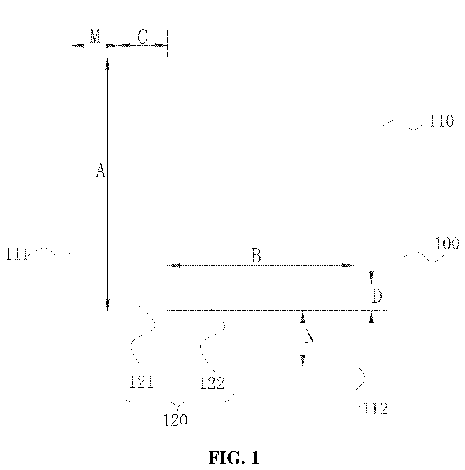 Patent US12386269 Figure 1 – Critical dimension measurement mark structure