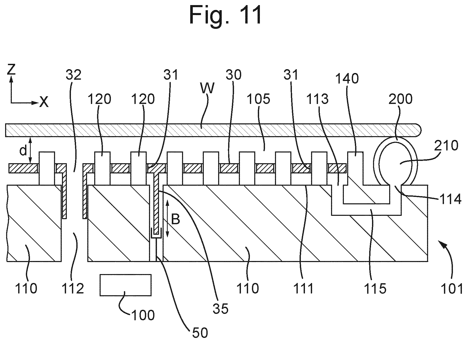 Patent US12386273 Figure 9 – Substrate holder, lithographic apparatus and method