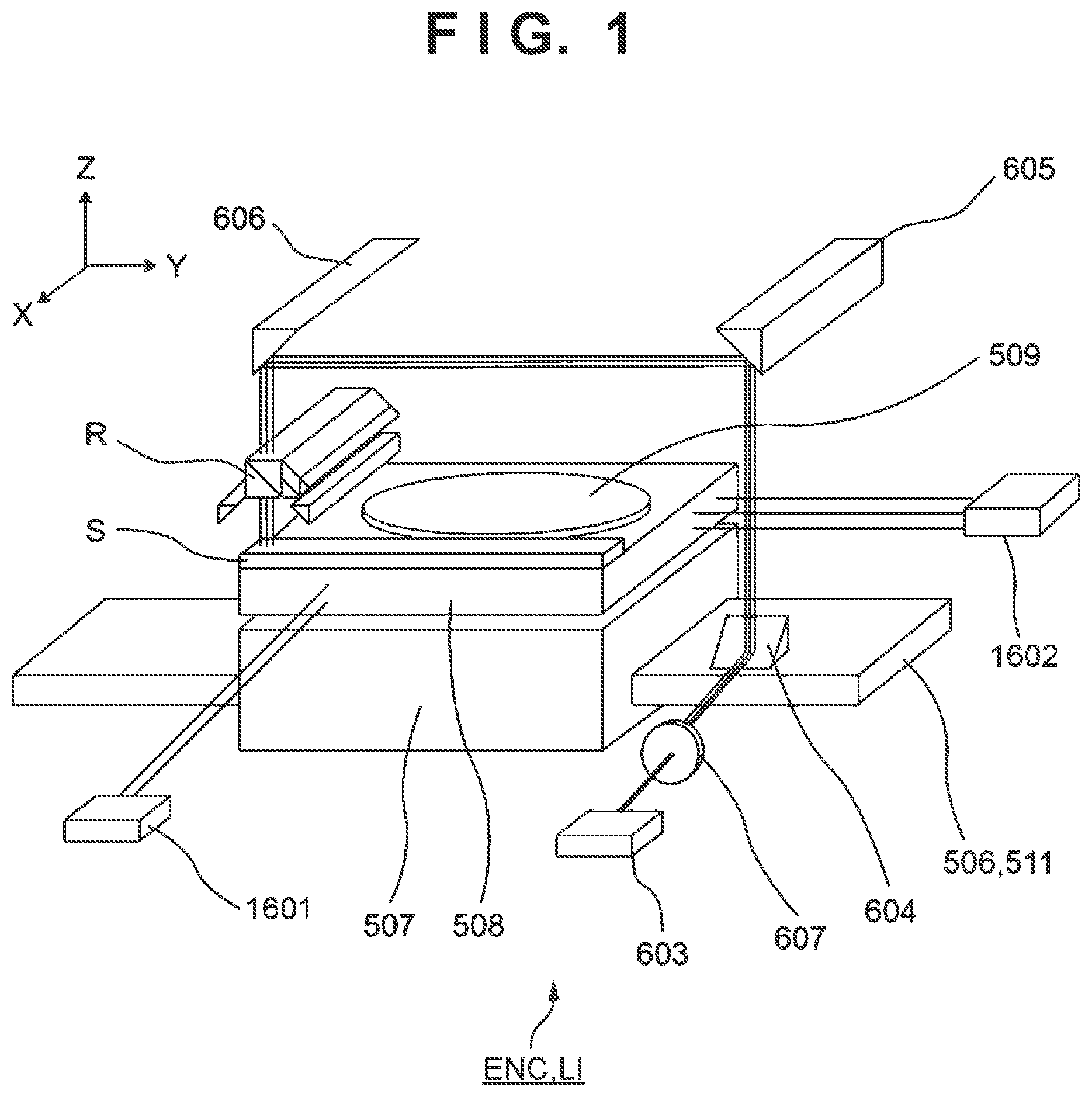 Patent US12386274 Figure 1 – Stage device, lithography apparatus, and article manufacturing method