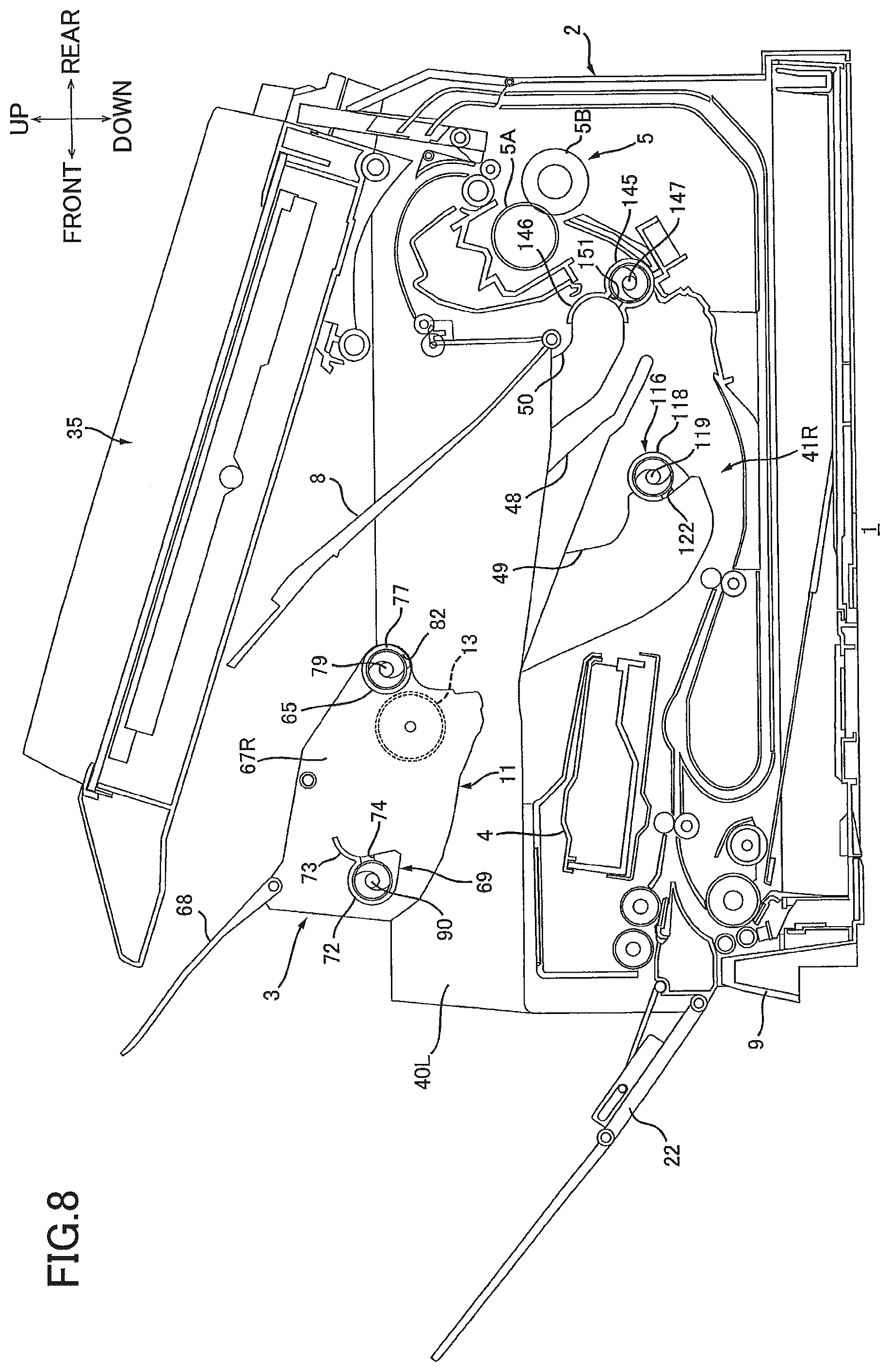 Patent US12386285 Figure 8 – Image forming apparatus capable of facilitating toner replenishment to toner supply unit