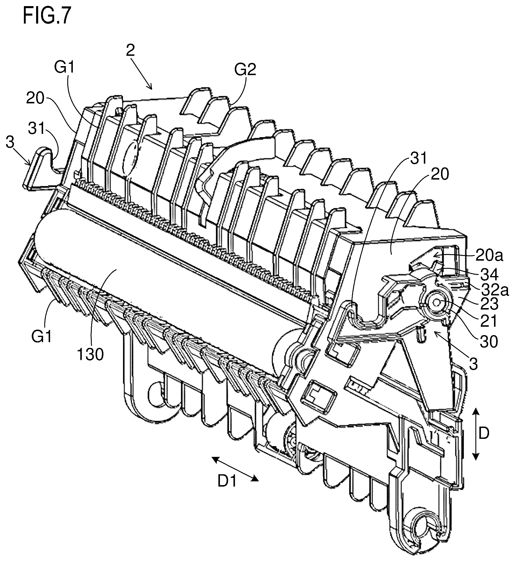 Patent US12386287 Figure 7 – Unit locating mechanism and image forming apparatus