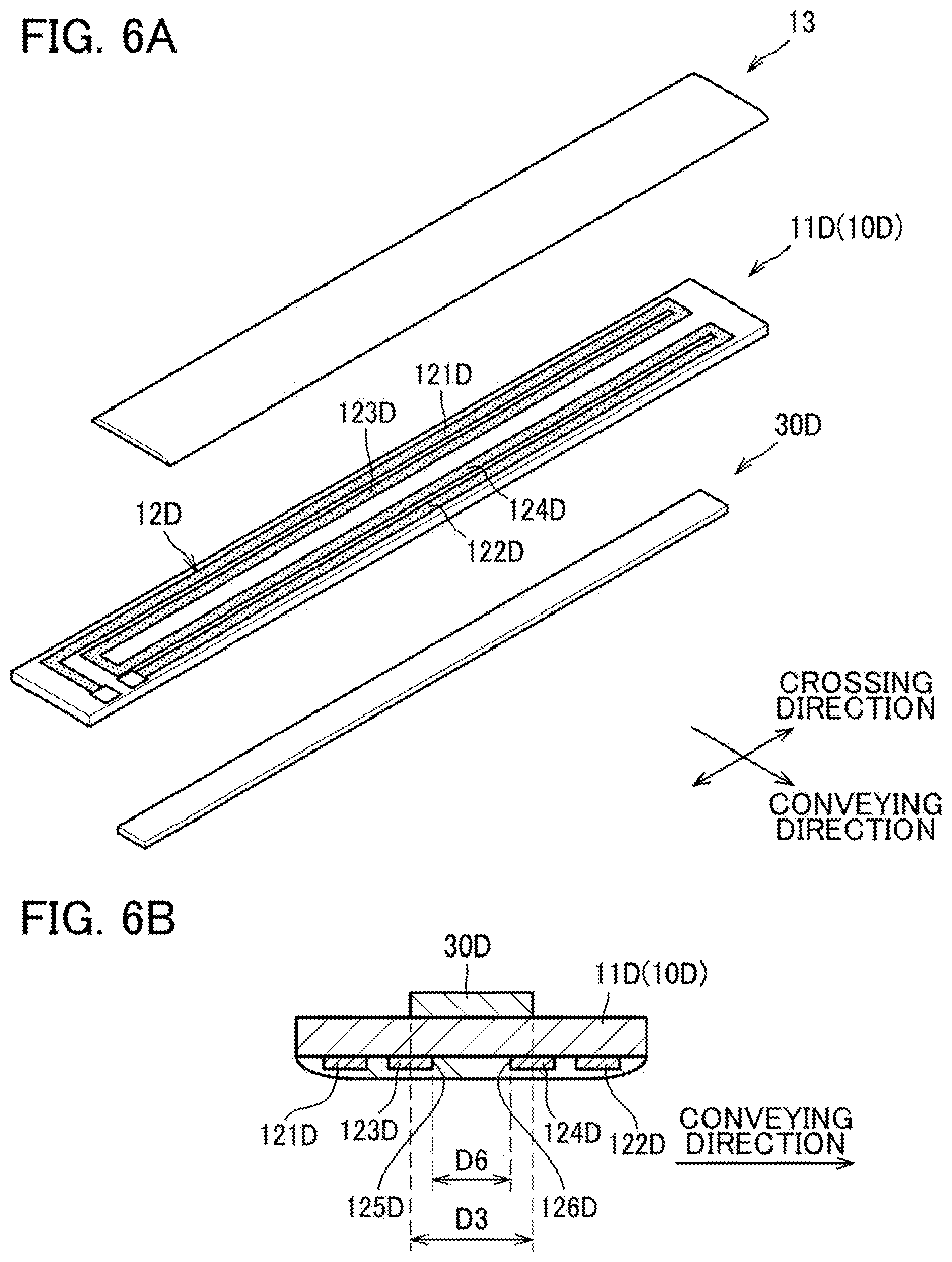 Patent US12386297 Figure 6 – Fixing device including heater in which first and second resistance heating elements are positioned apart from each other on first surface of substrate by predetermined distance in conveying direction