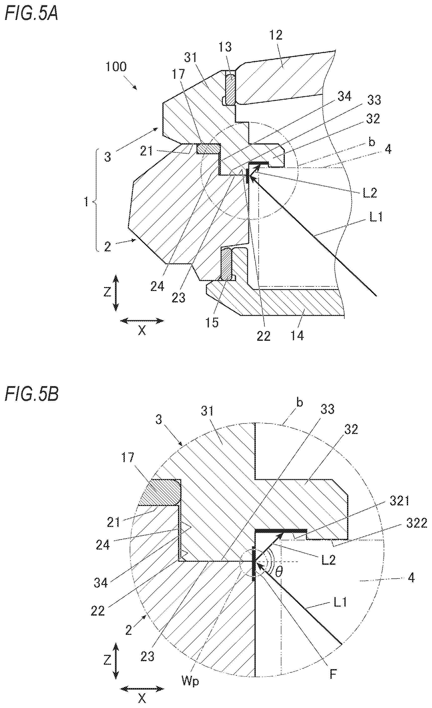 Patent US12386315 Figure 5 – Case and timepiece