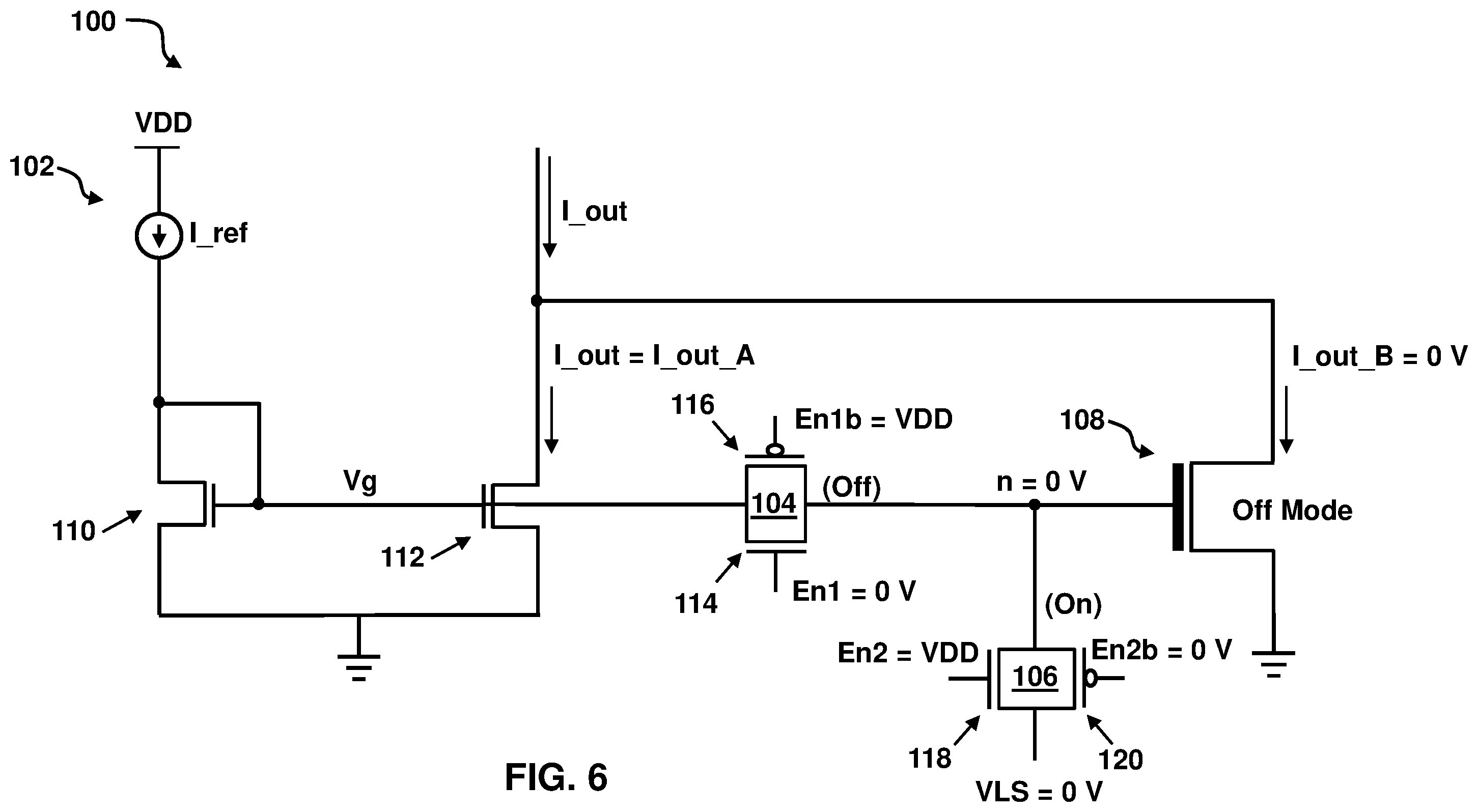 Patent US12386379 Figure 6 – Non-volatile current mirror circuit with programmable transistor