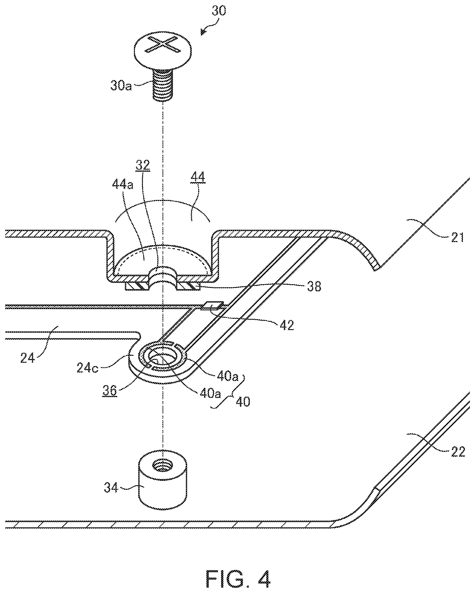 Patent US12386386 Figure 4 – Electronic apparatus capable of detecting unauthorized removal of screws from chassis