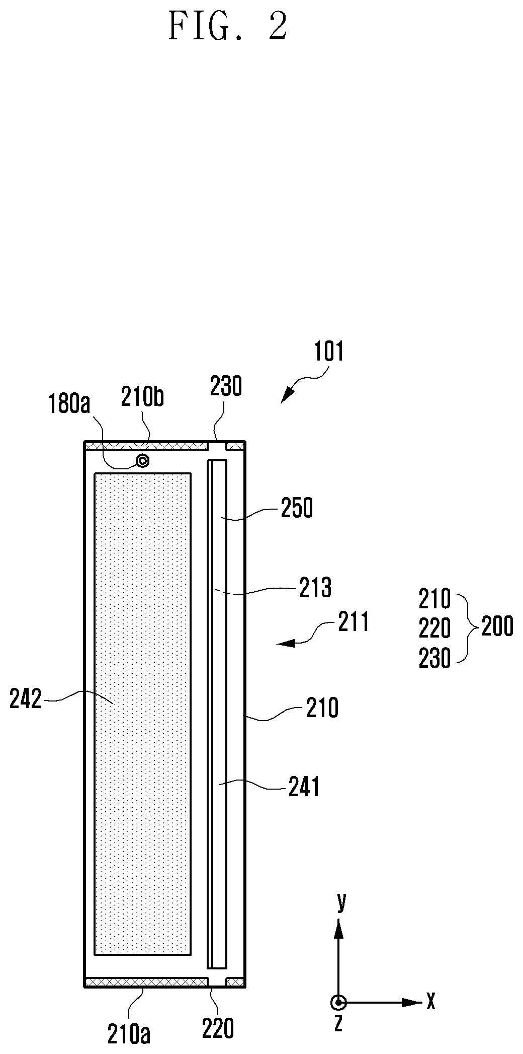 Patent US12386393 Figure 2 – Electronic device comprising rollable display