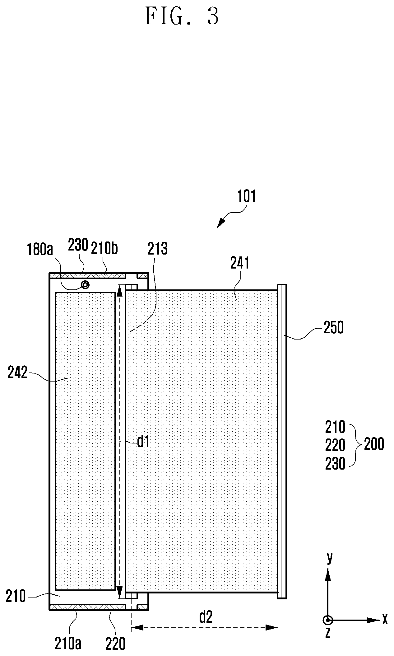 Patent US12386393 Figure 3 – Electronic device comprising rollable display