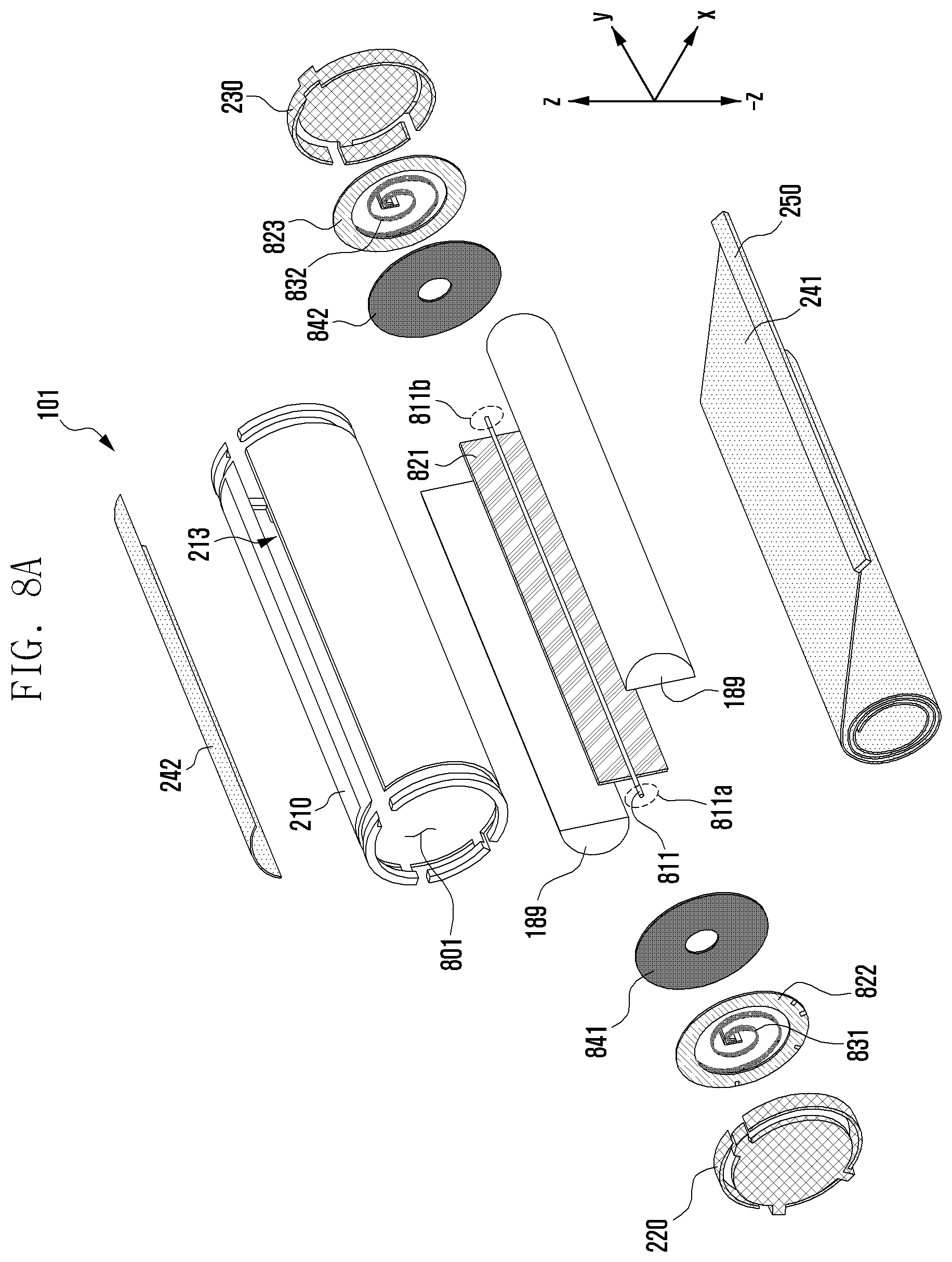 Patent US12386393 Figure 8 – Electronic device comprising rollable display