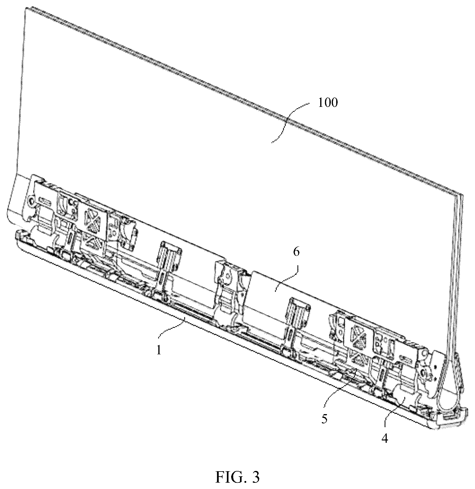 Patent US12386399 Figure 3 – Main swing arm, rotating shaft mechanism, and foldable mobile terminal
