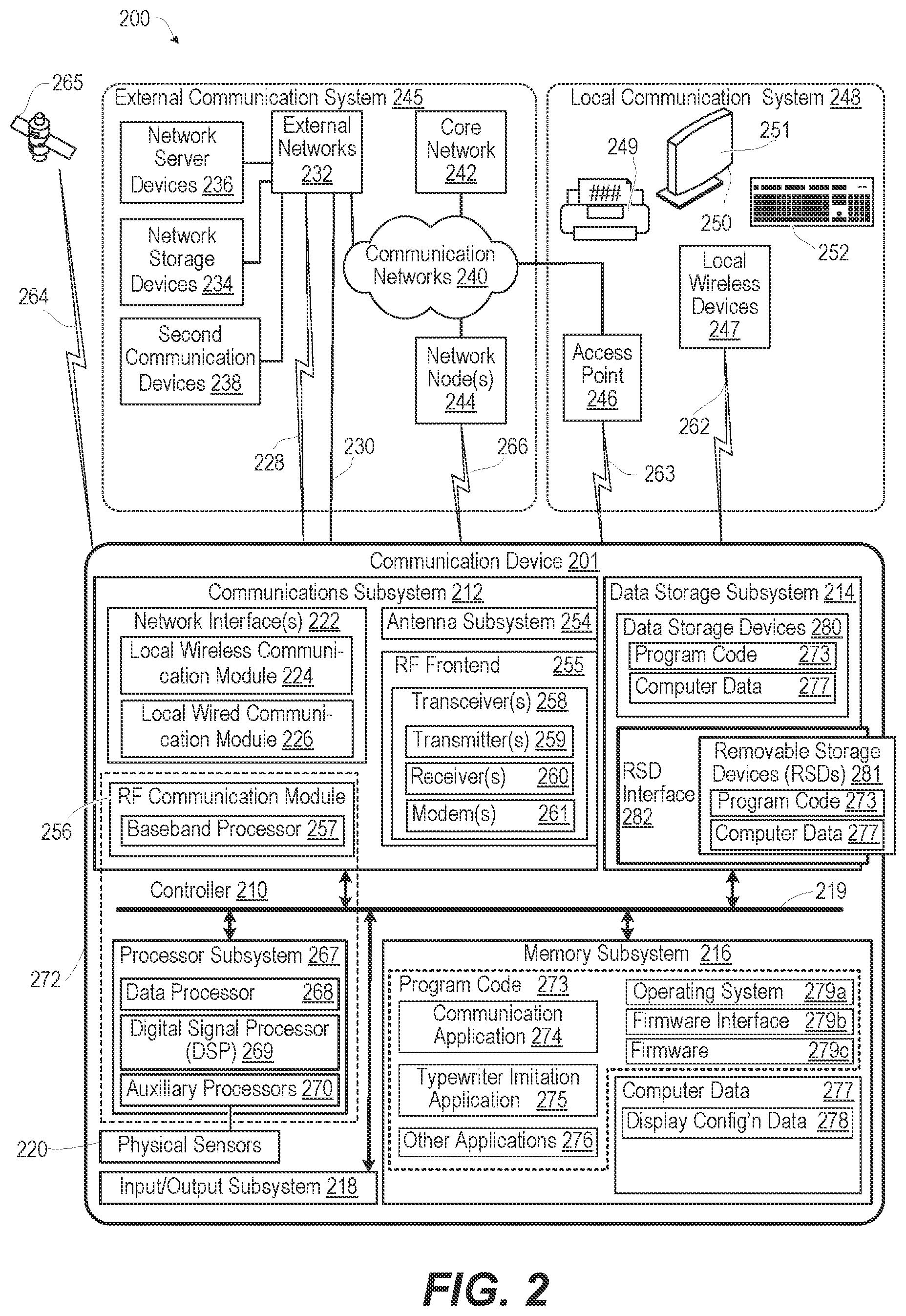 Patent US12386432 Figure 2 – Electronic system with a rollable display and a keyboard that are utilized to imitate a typewriter