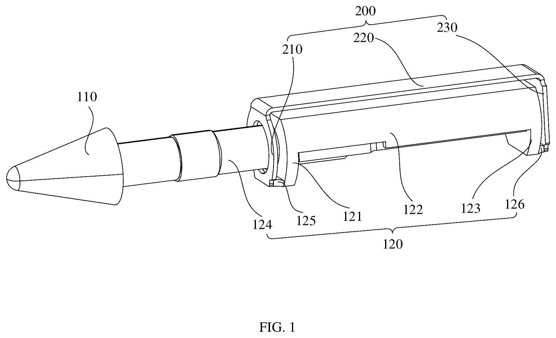 Patent US12386438 Figure 1 – Electronic stylus and electronic device