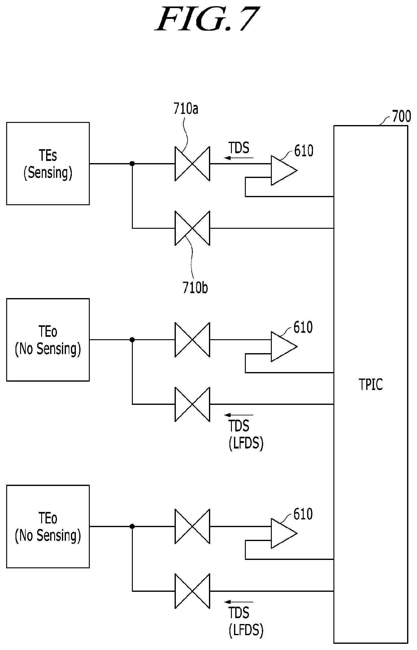 Patent US12386450 Figure 7 – Touch display device, method for driving the same, driving circuit, data-driving circuit, and gate-driving circuit