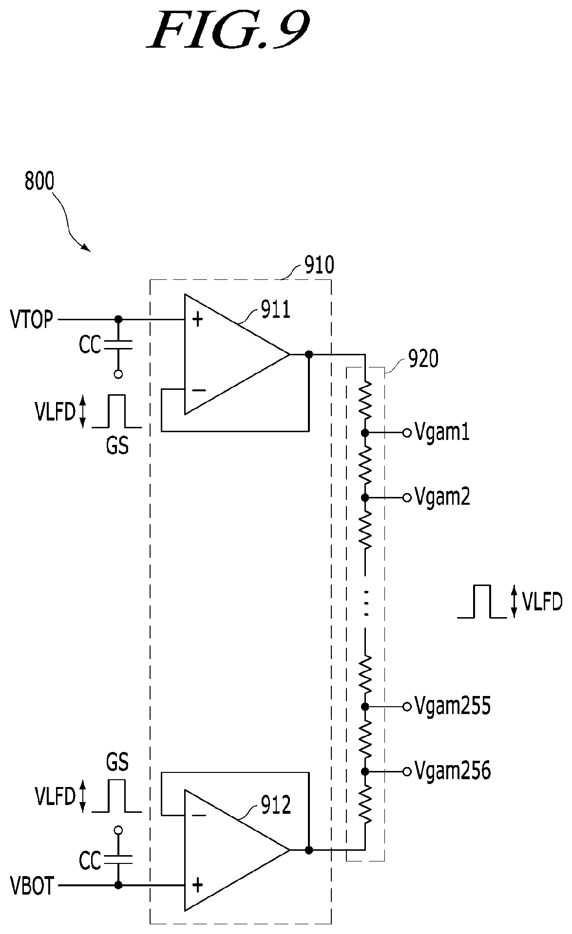 Patent US12386450 Figure 9 – Touch display device, method for driving the same, driving circuit, data-driving circuit, and gate-driving circuit