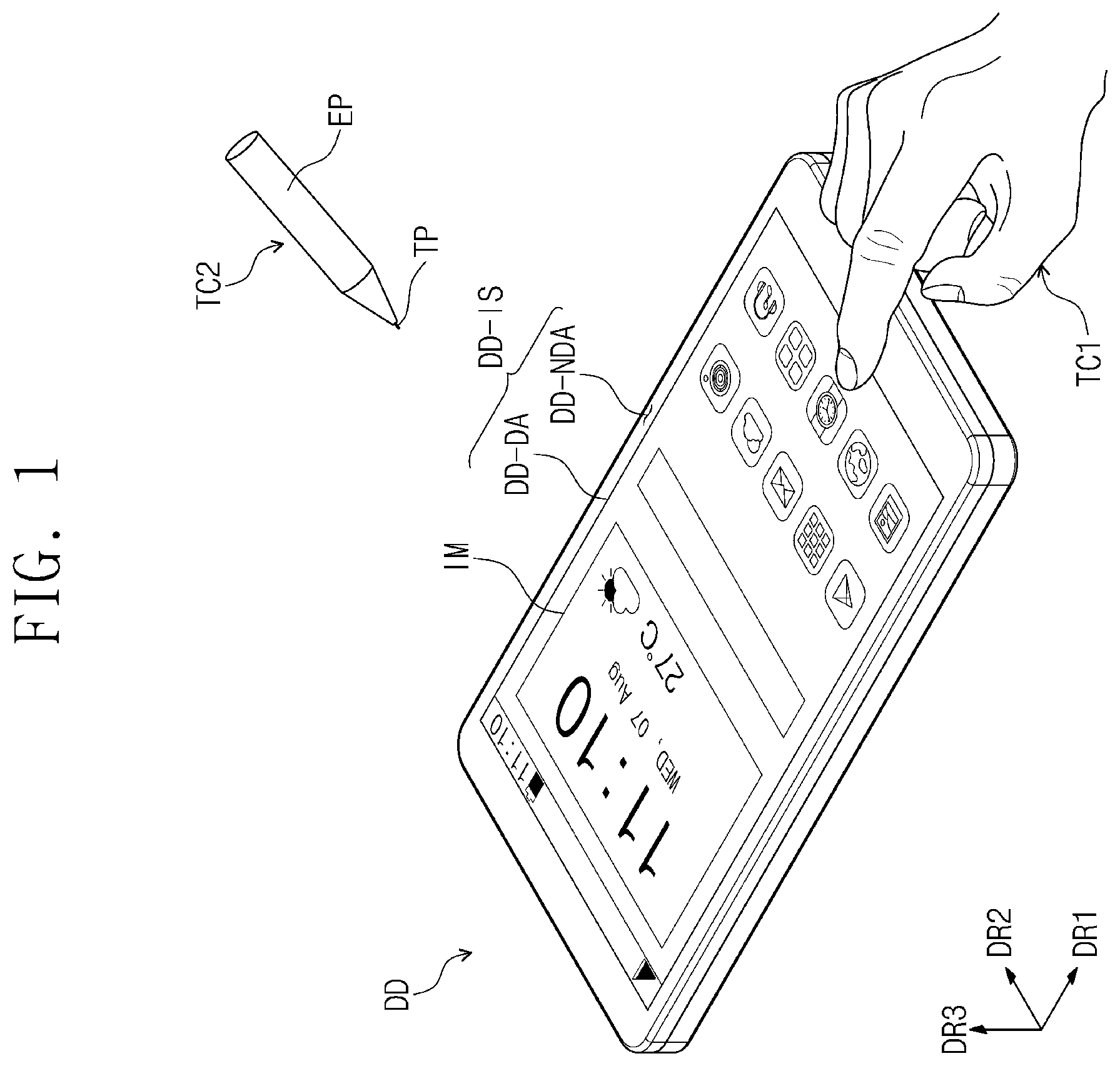 Patent US12386469 Figure 1 – Input sensor and display device including the same