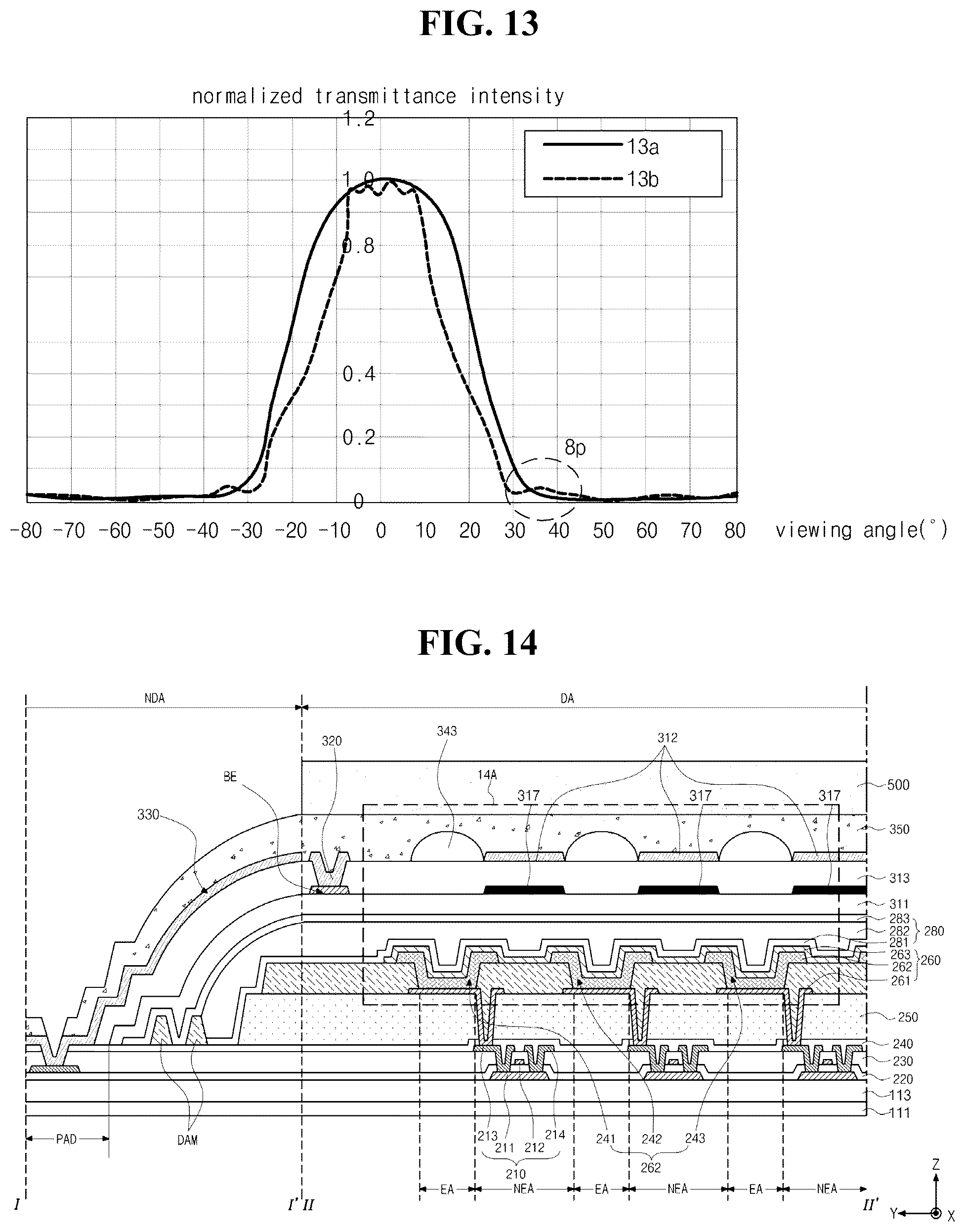 Patent US12386473 Figure 11 – Display device including a barrier layer to block light
