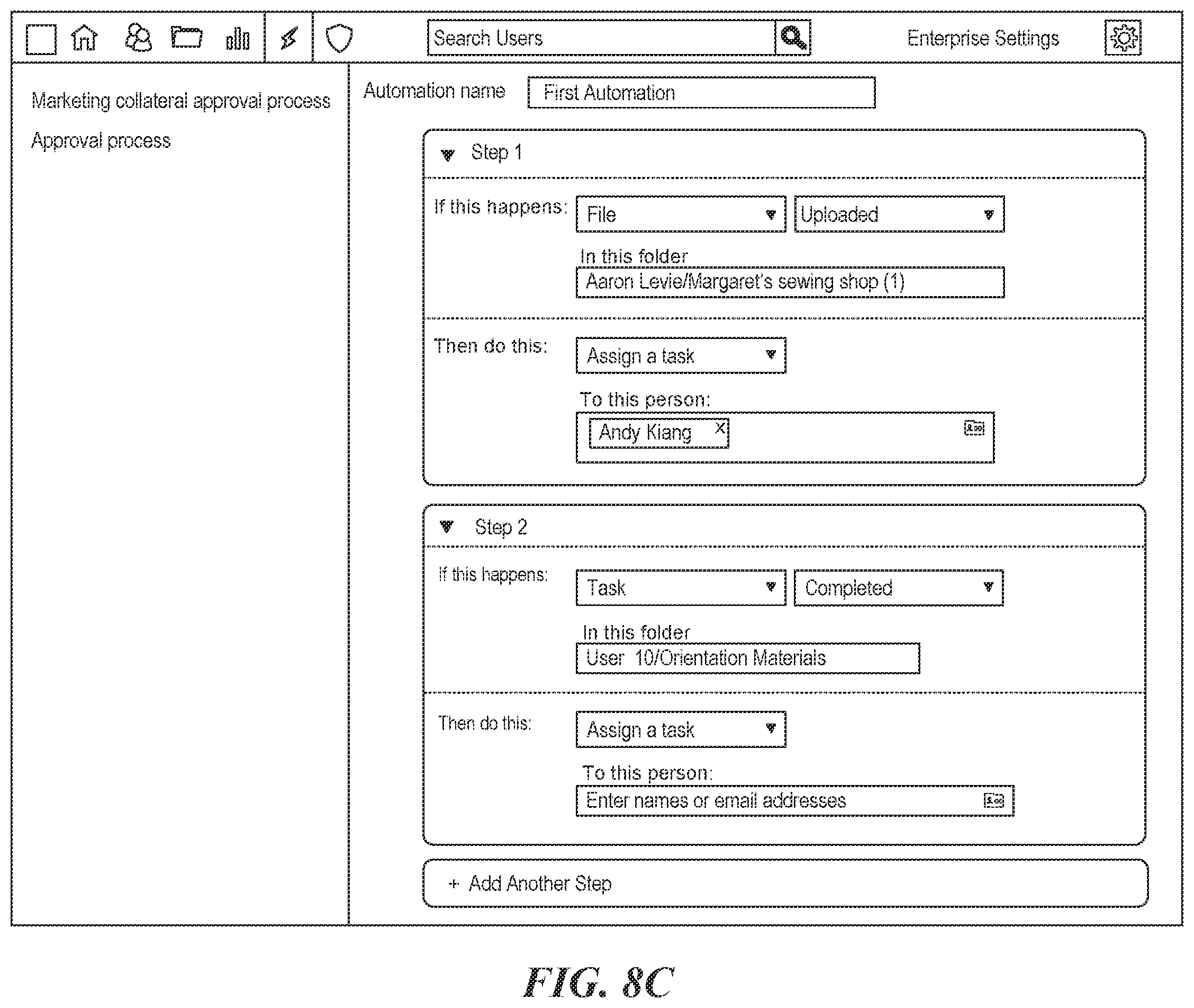 Patent US12386475 Figure 9 – System and methods for configuring event-based automation in cloud-based collaboration platforms