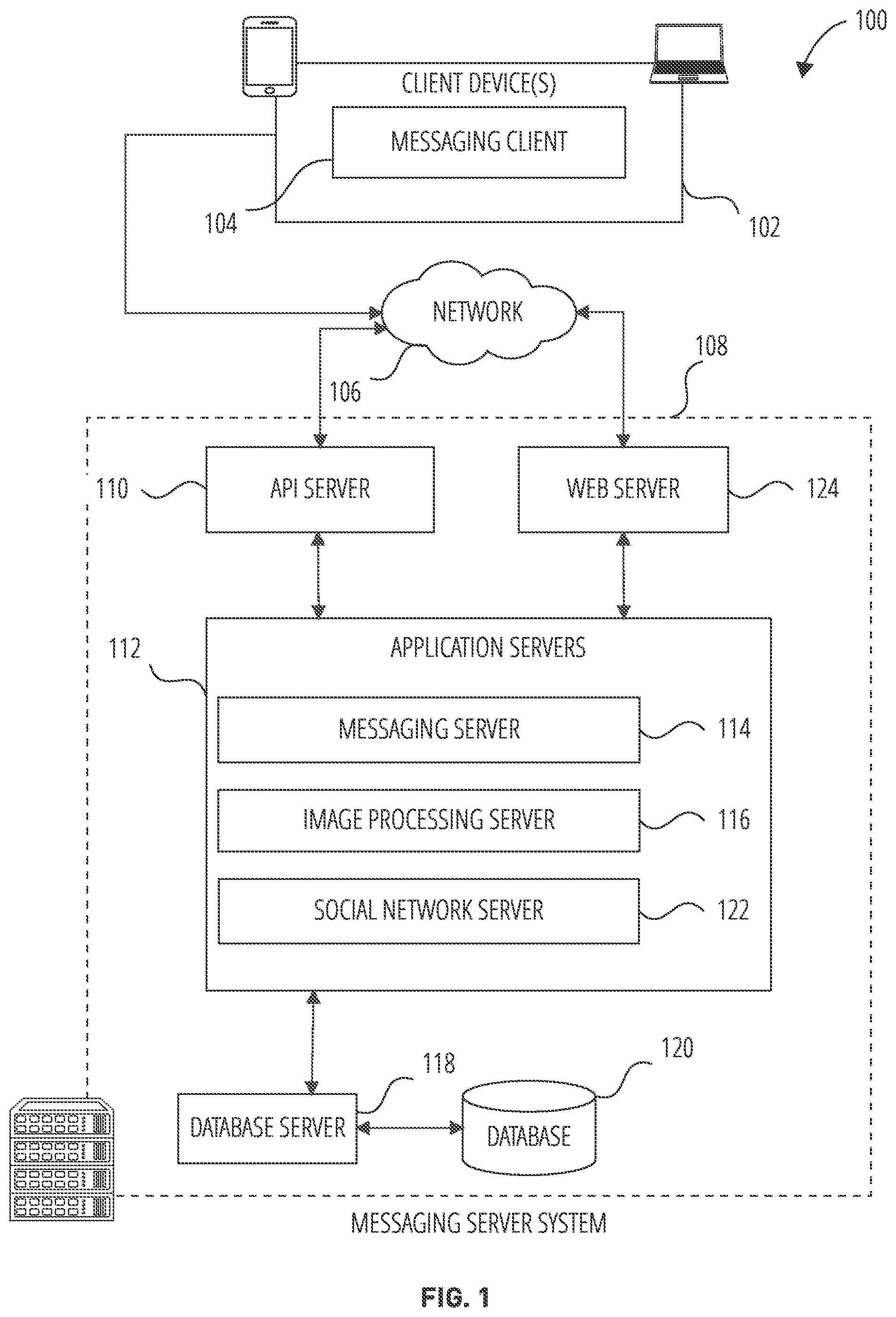 Patent US12386485 Figure 1 – Encoded image based messaging system