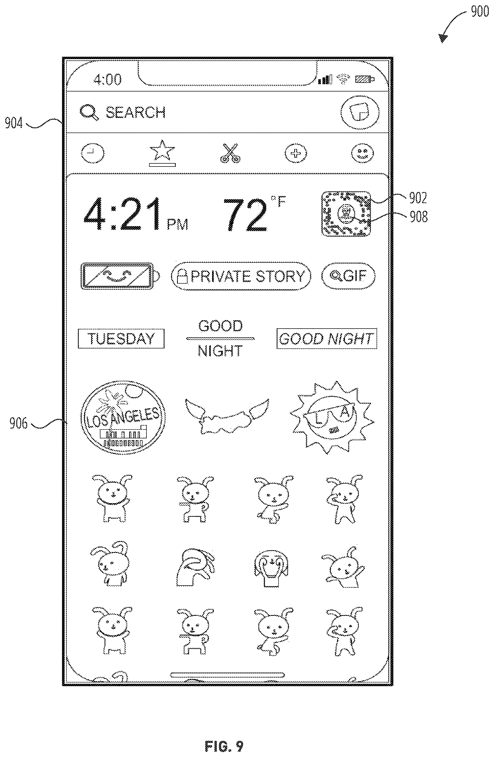 Patent US12386485 Figure 9 – Encoded image based messaging system