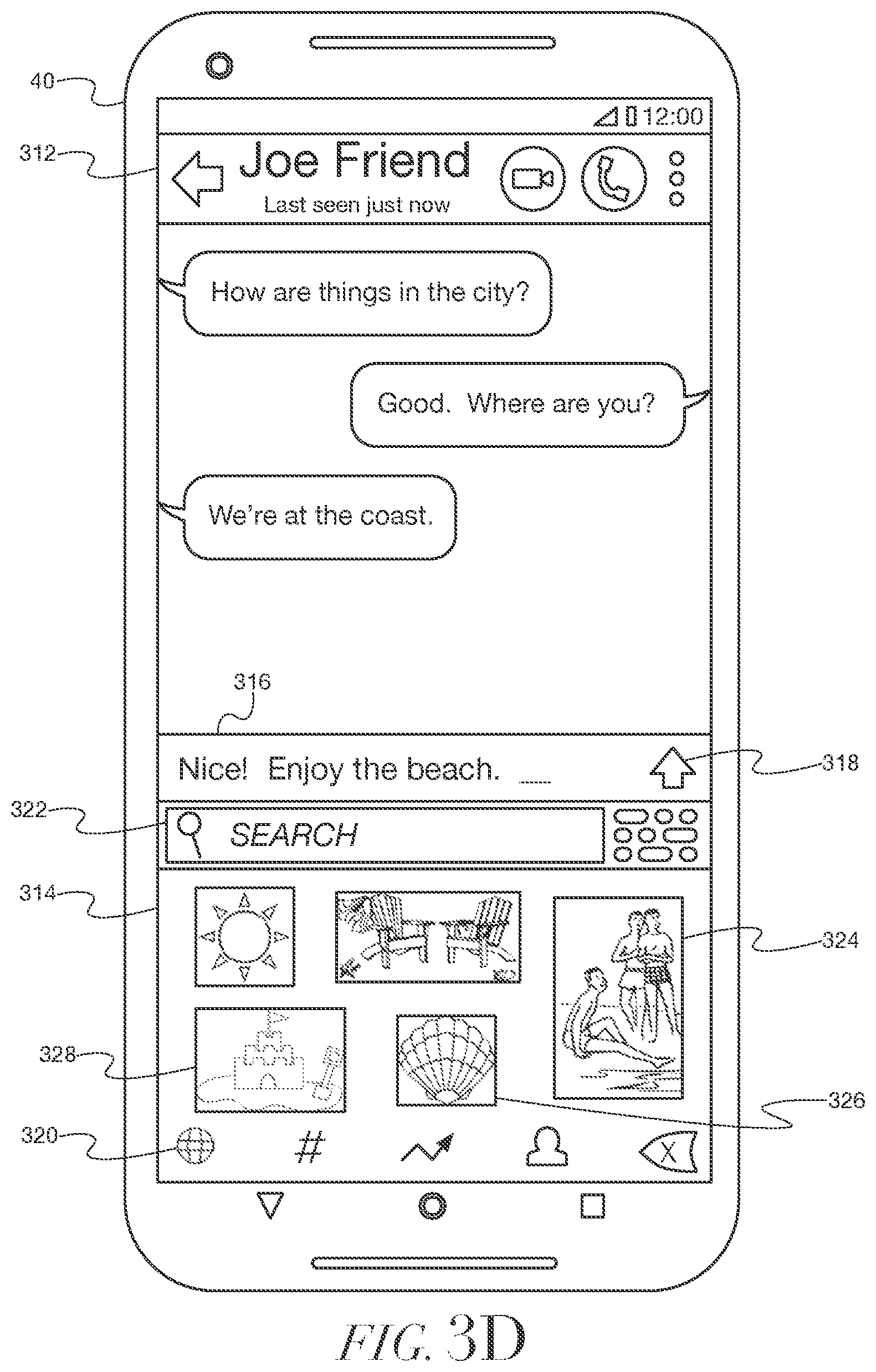 Patent US12386503 Figure 10 – Methods and systems for positioning animated images within a dynamic keyboard interface