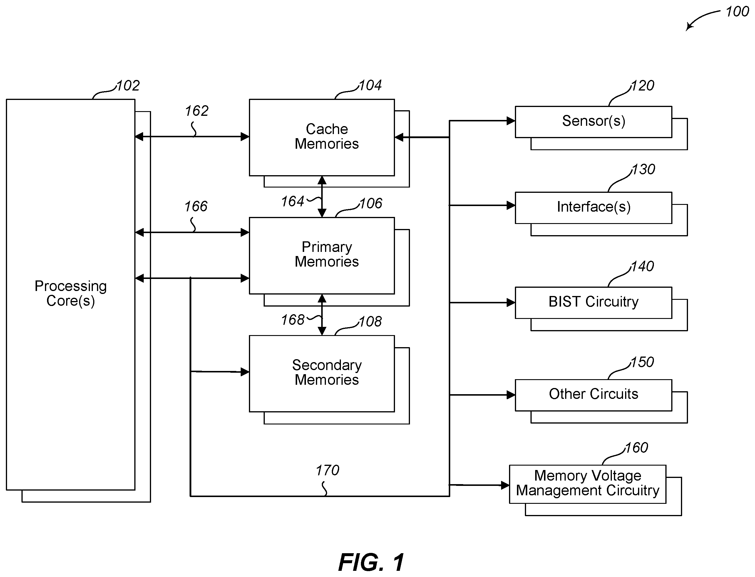 Patent US12386506 Figure 1 – Tagged memory operated at lower VMIN in error tolerant system