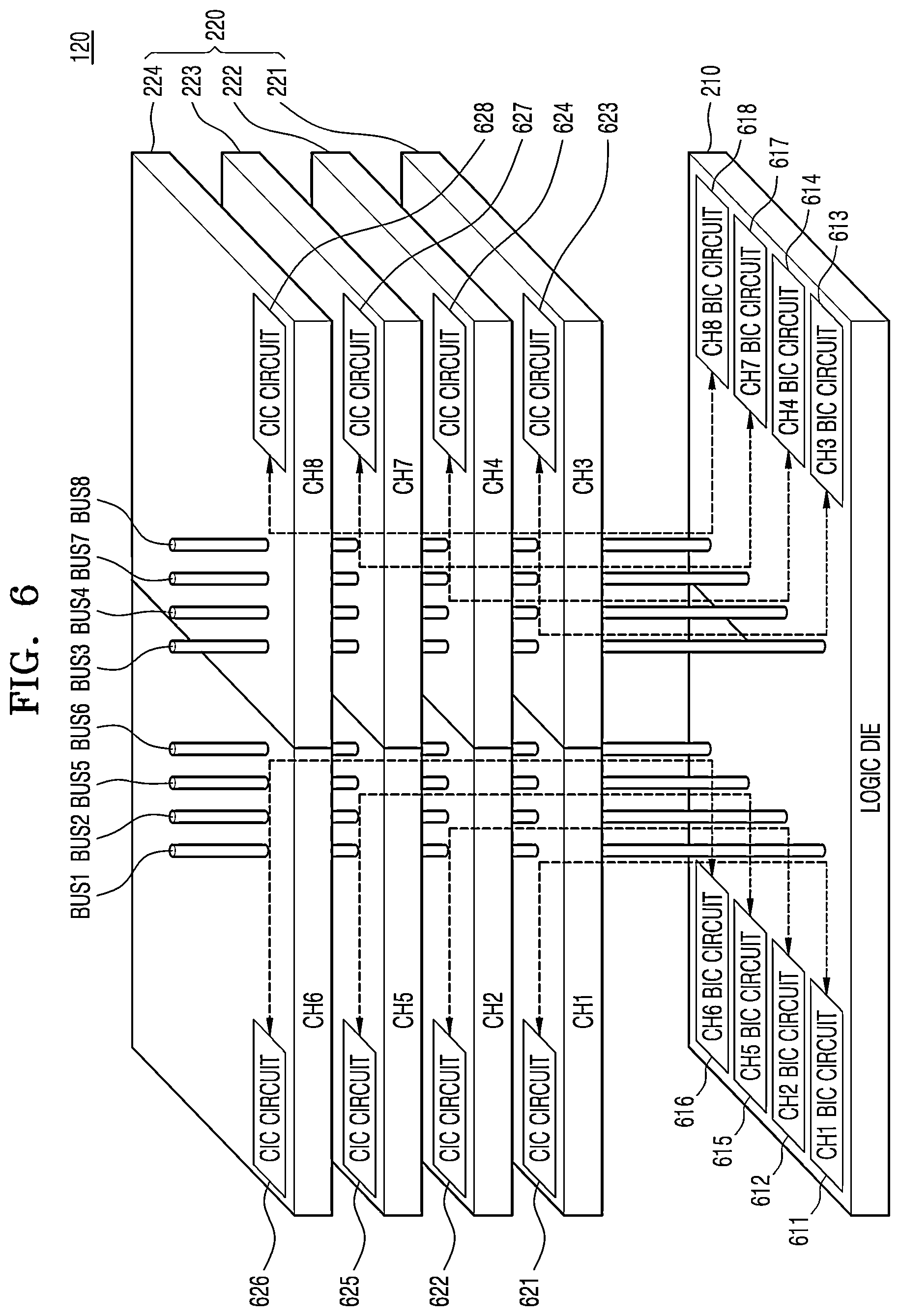 Patent US12386545 Figure 6 – Memory device for reducing timing parameters and power consumption for internal processing operation and method of implementing the same