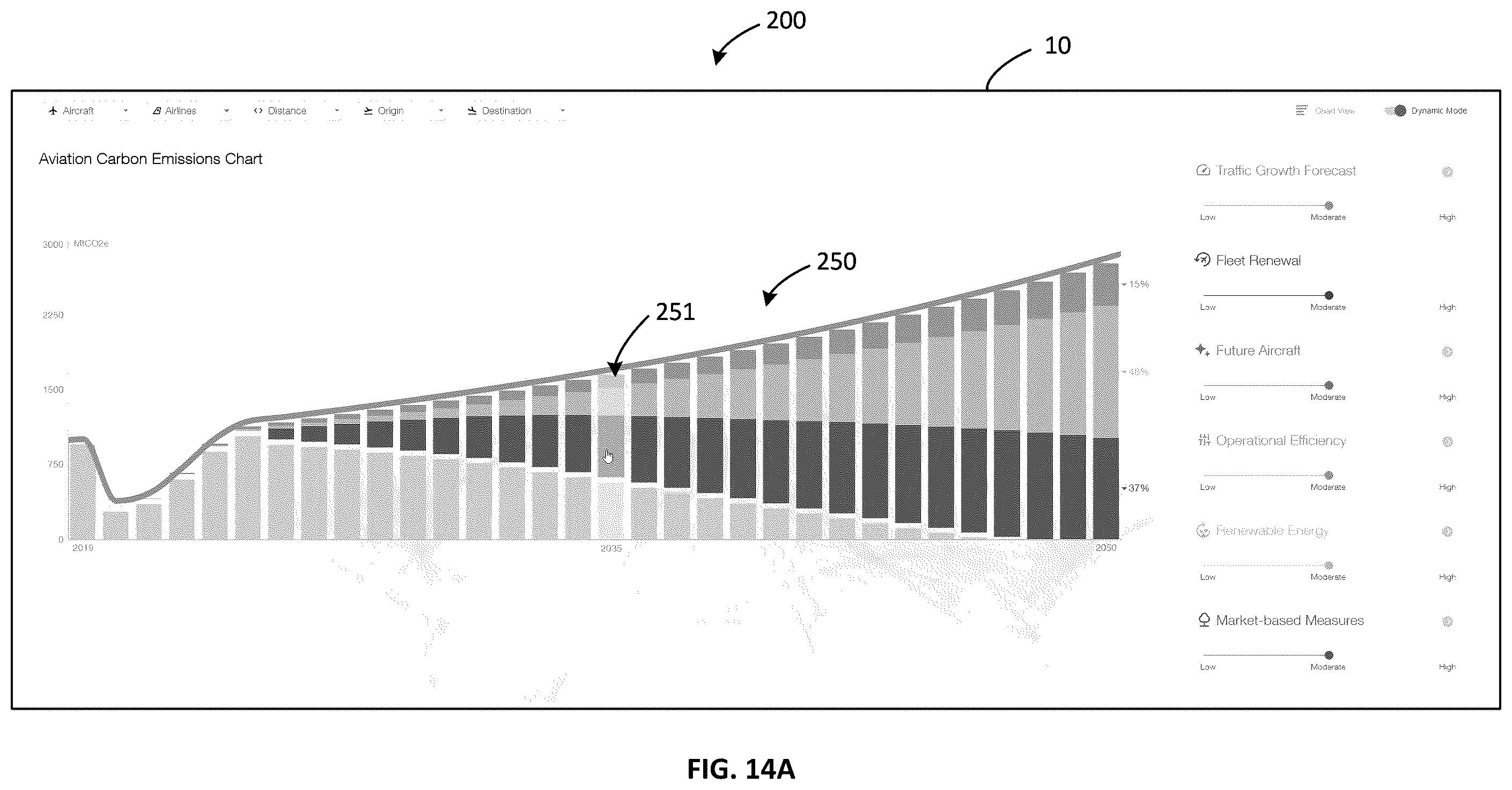 Patent US12386638 Figure 15 – System and method for dynamic display of aircraft emissions data