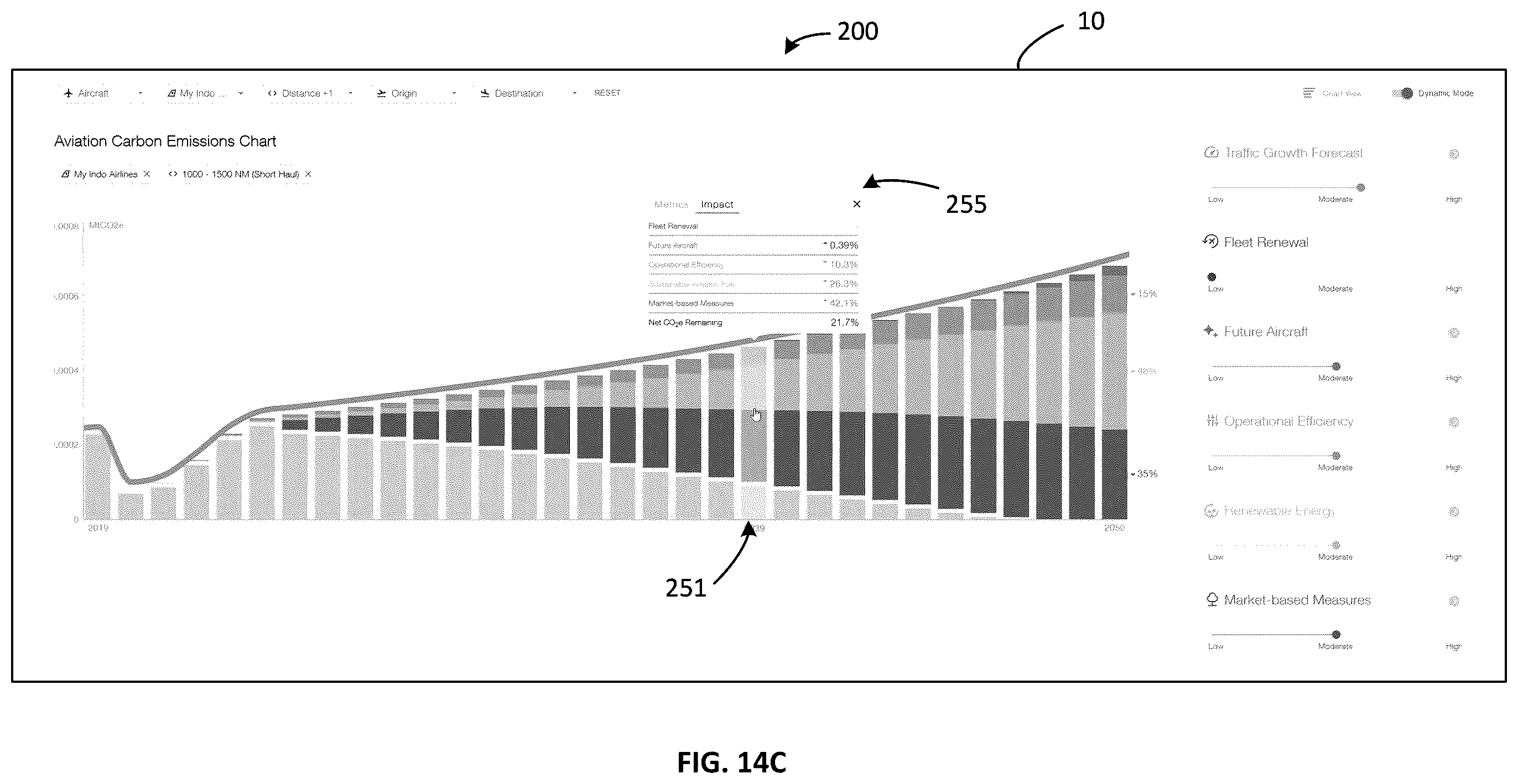 Patent US12386638 Figure 17 – System and method for dynamic display of aircraft emissions data