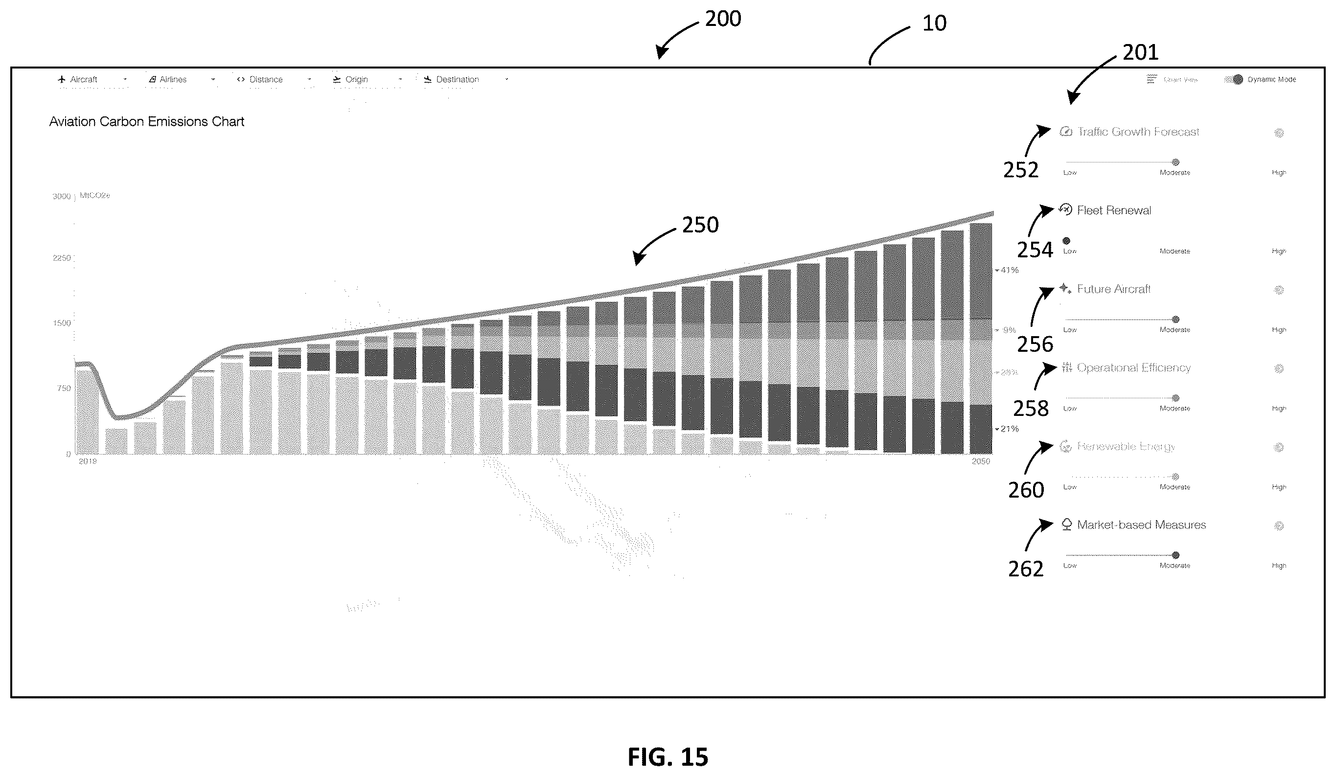 Patent US12386638 Figure 19 – System and method for dynamic display of aircraft emissions data