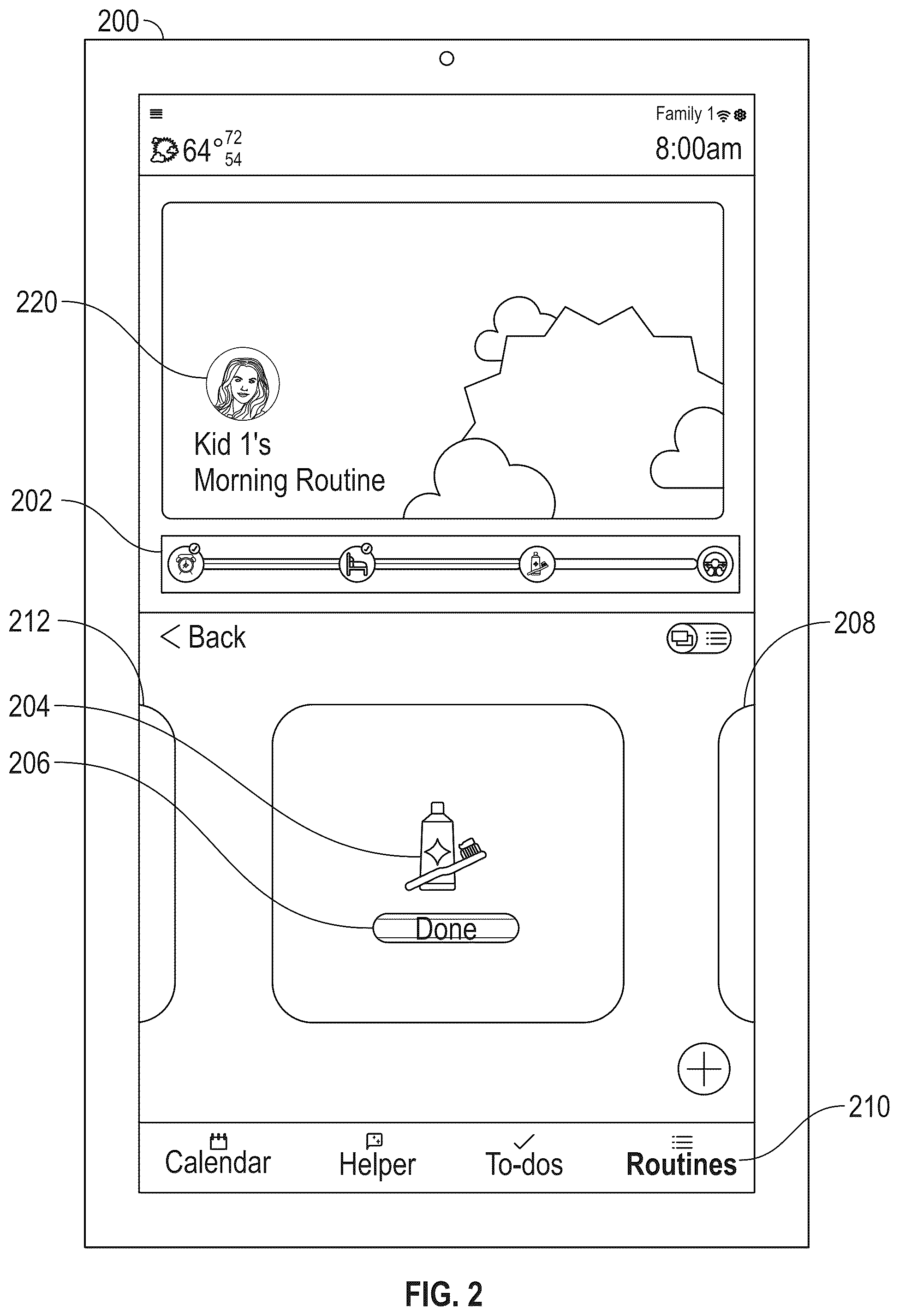 Patent US12386640 Figure 2 – Systems and methods for customizing a graphical user interface with user-associated display settings