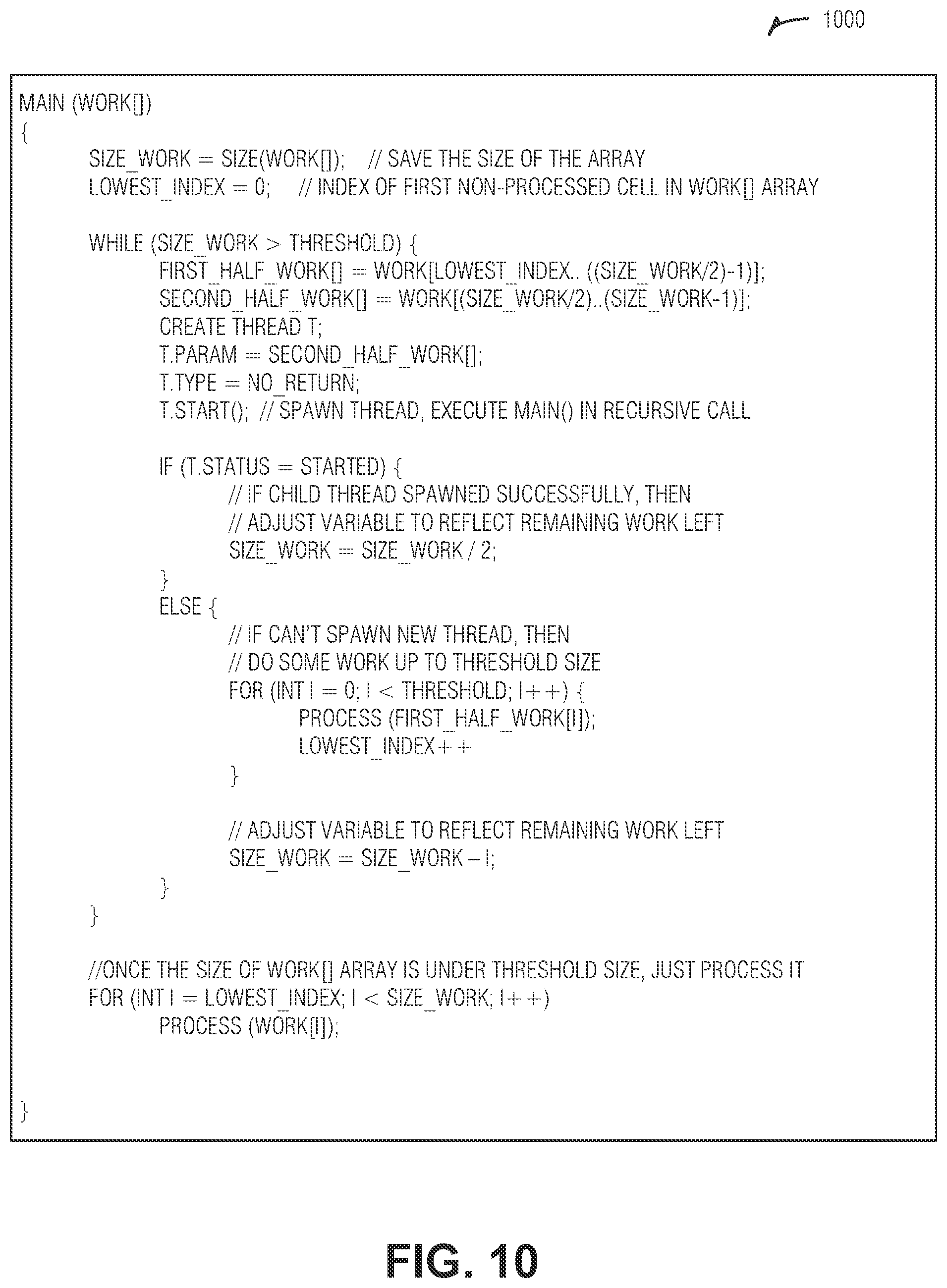 Patent US12386656 Figure 10 – Dynamic decomposition and thread allocation