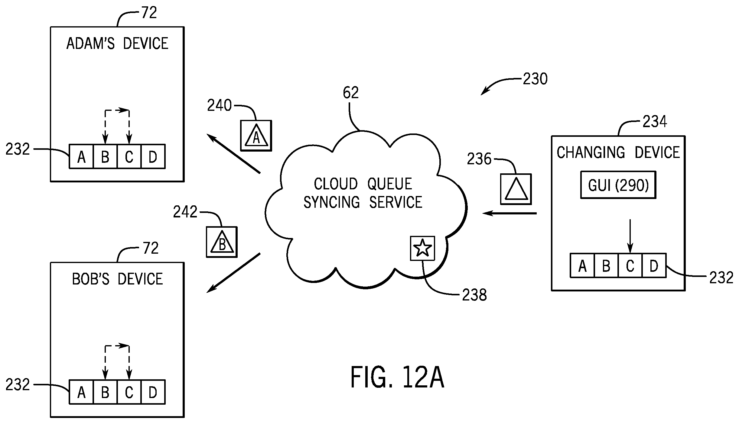 Patent US12386881 Figure 9 – Synchronized shared playlists