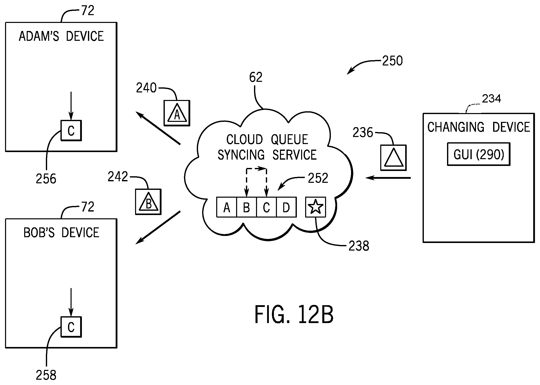 Patent US12386881 Figure 10 – Synchronized shared playlists