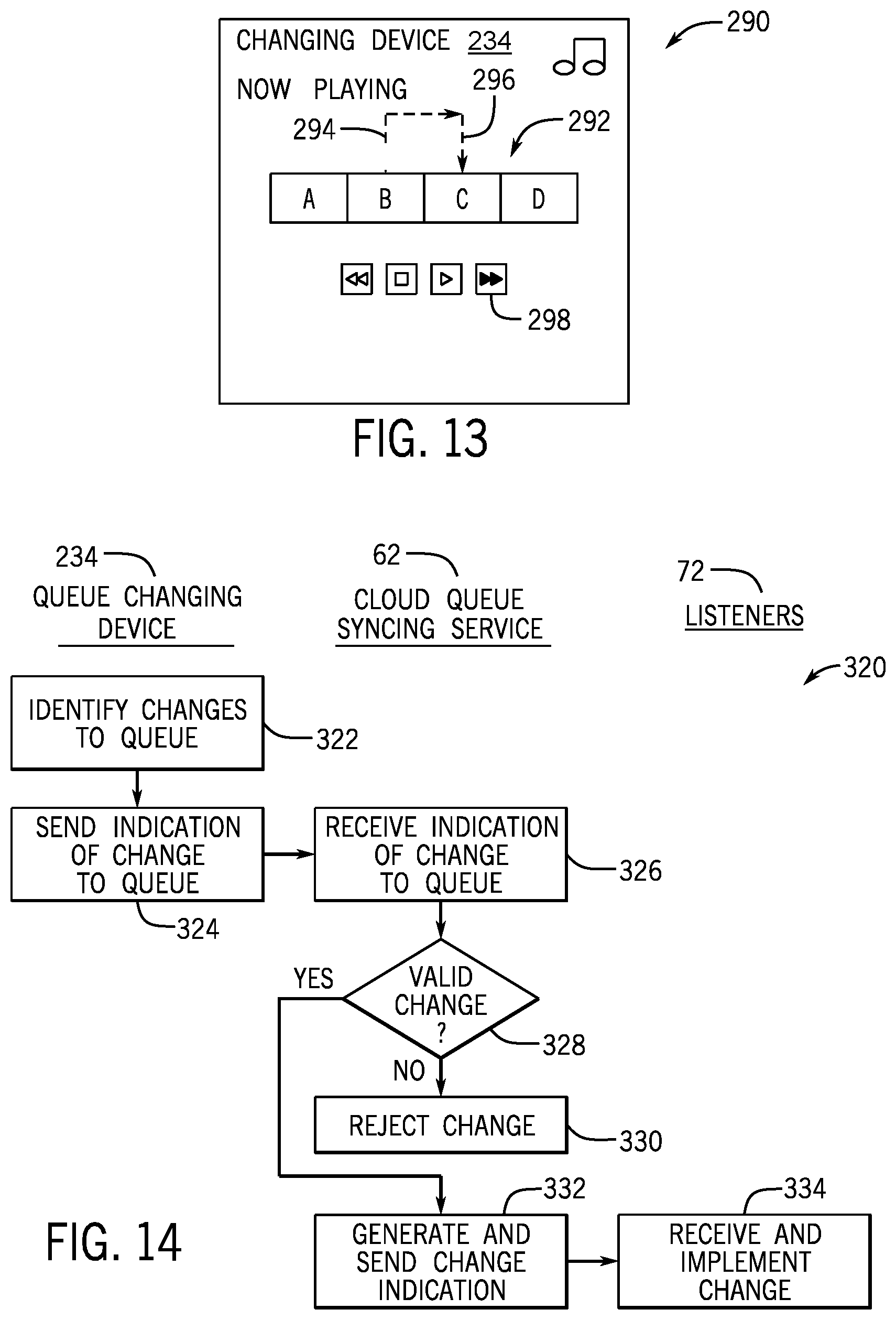 Patent US12386881 Figure 11 – Synchronized shared playlists