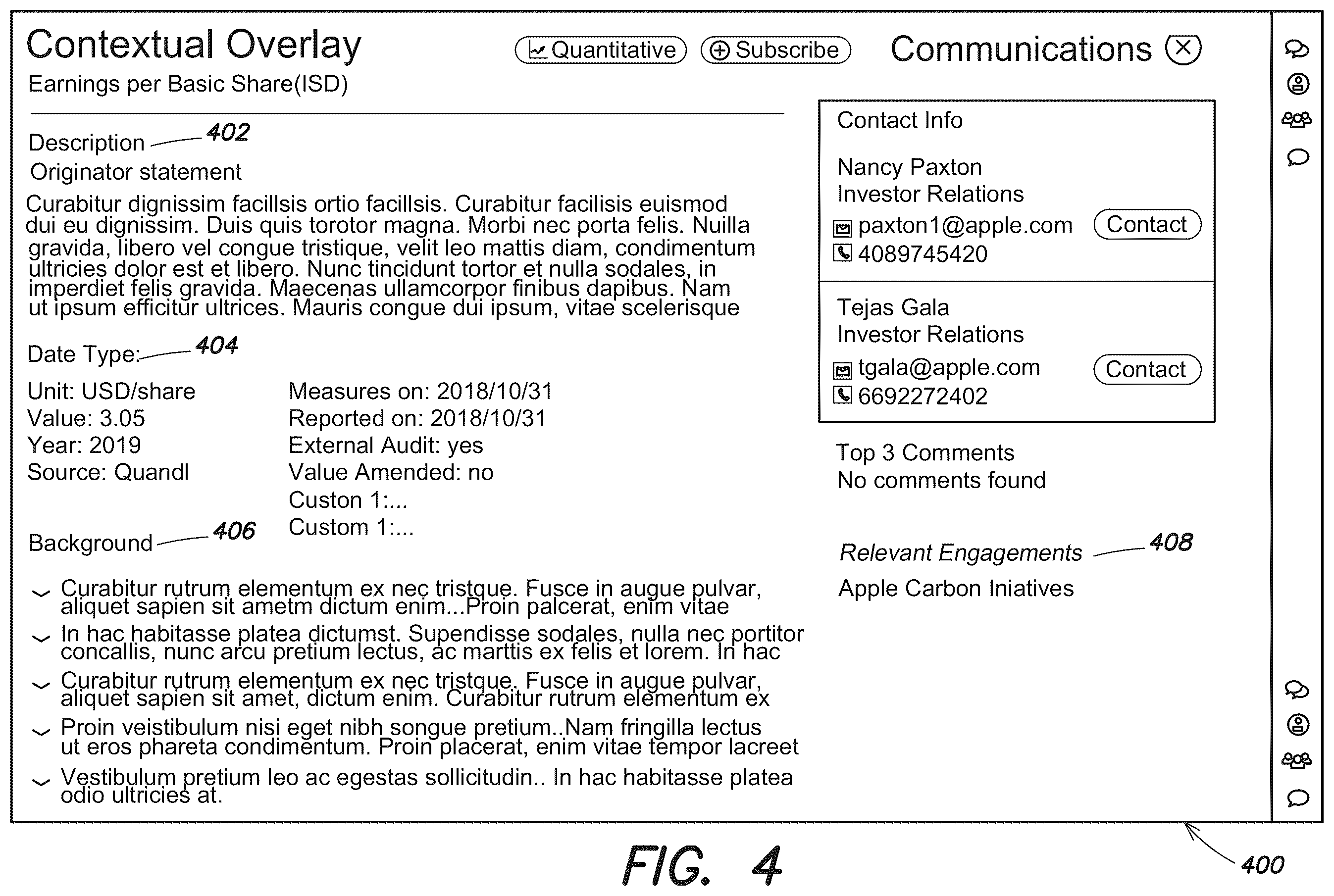 Patent US12386912 Figure 4 – Information platform systems and methods