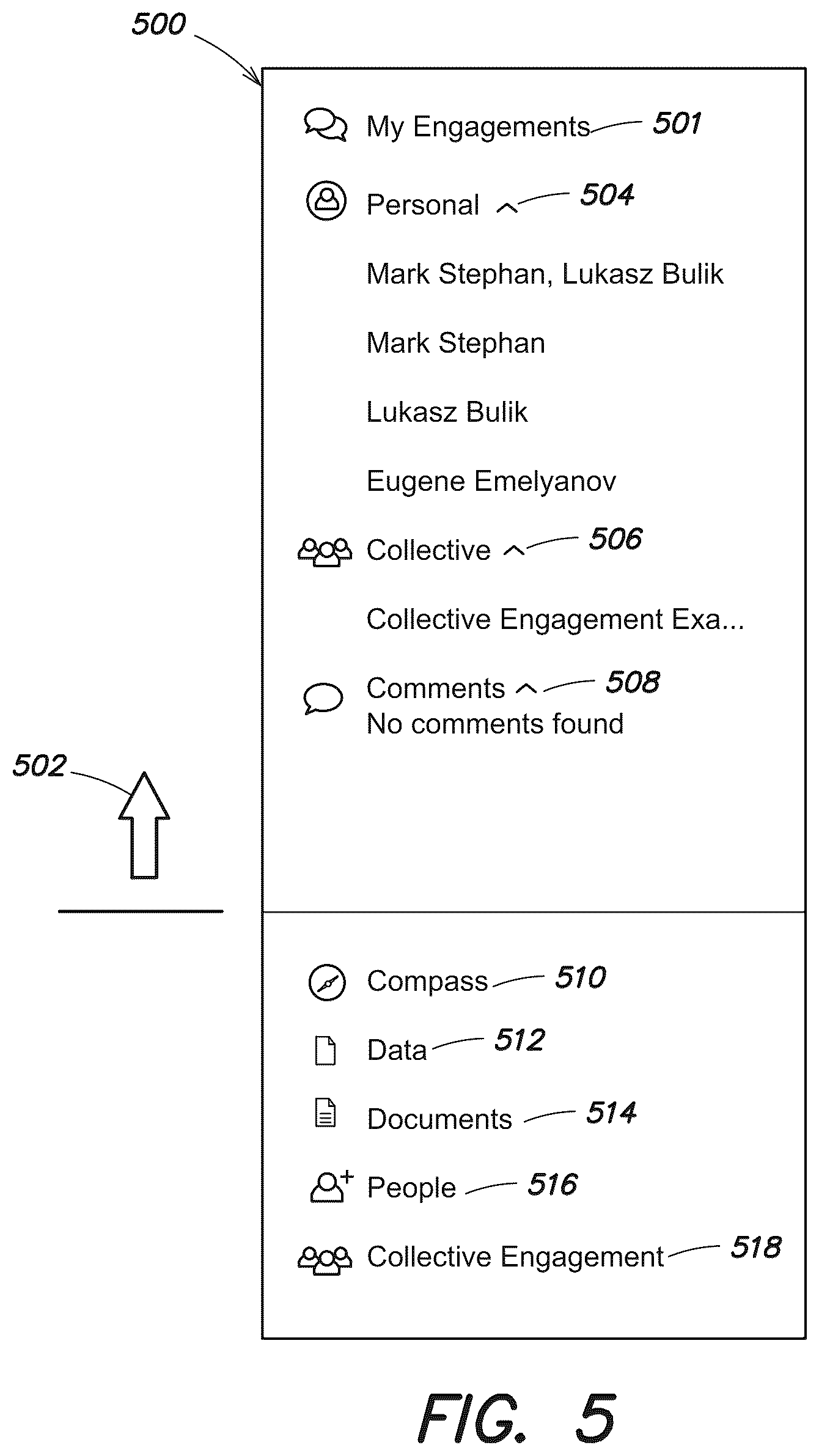 Patent US12386912 Figure 5 – Information platform systems and methods