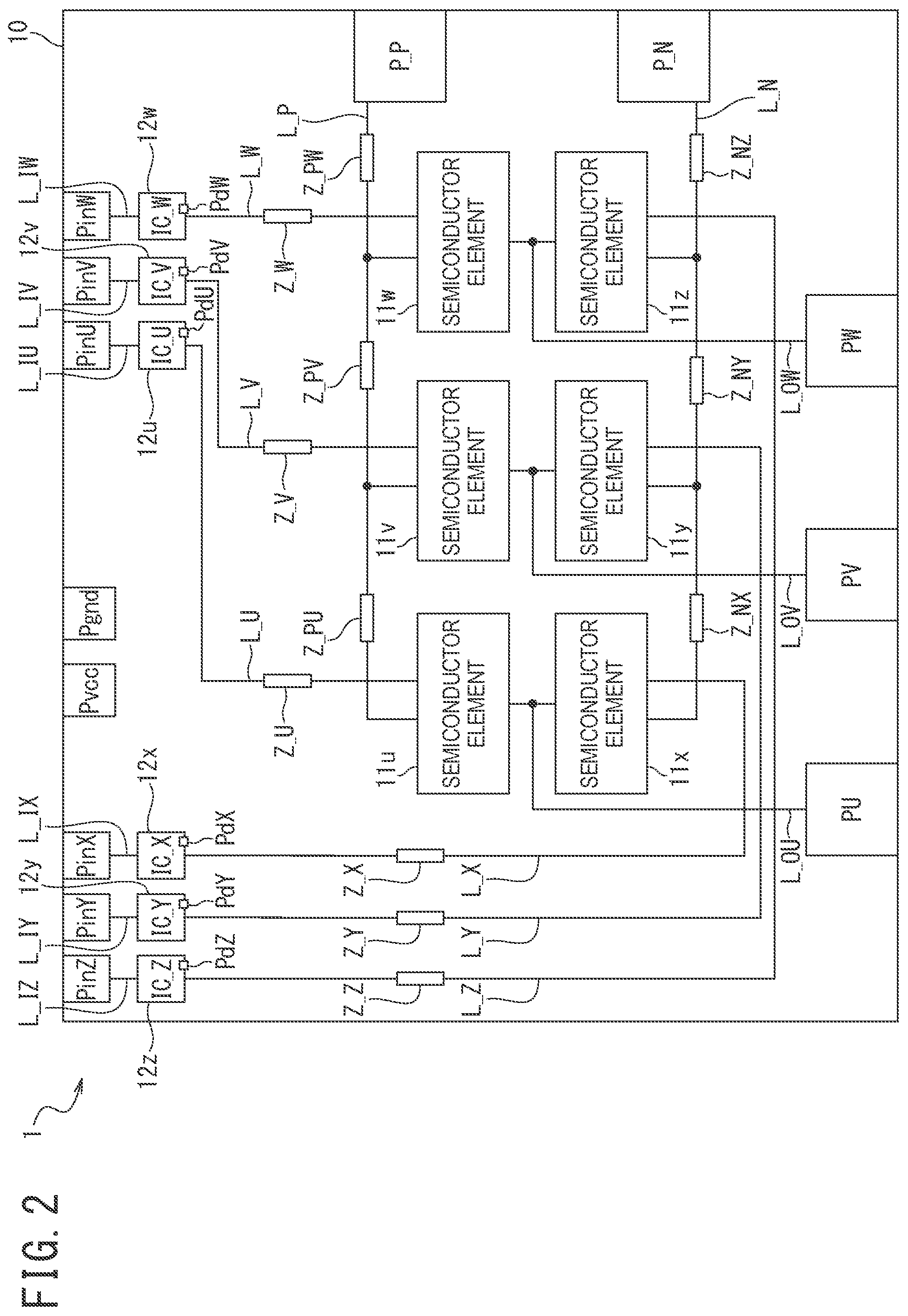 Patent US12395064 Figure 2 – Semiconductor module