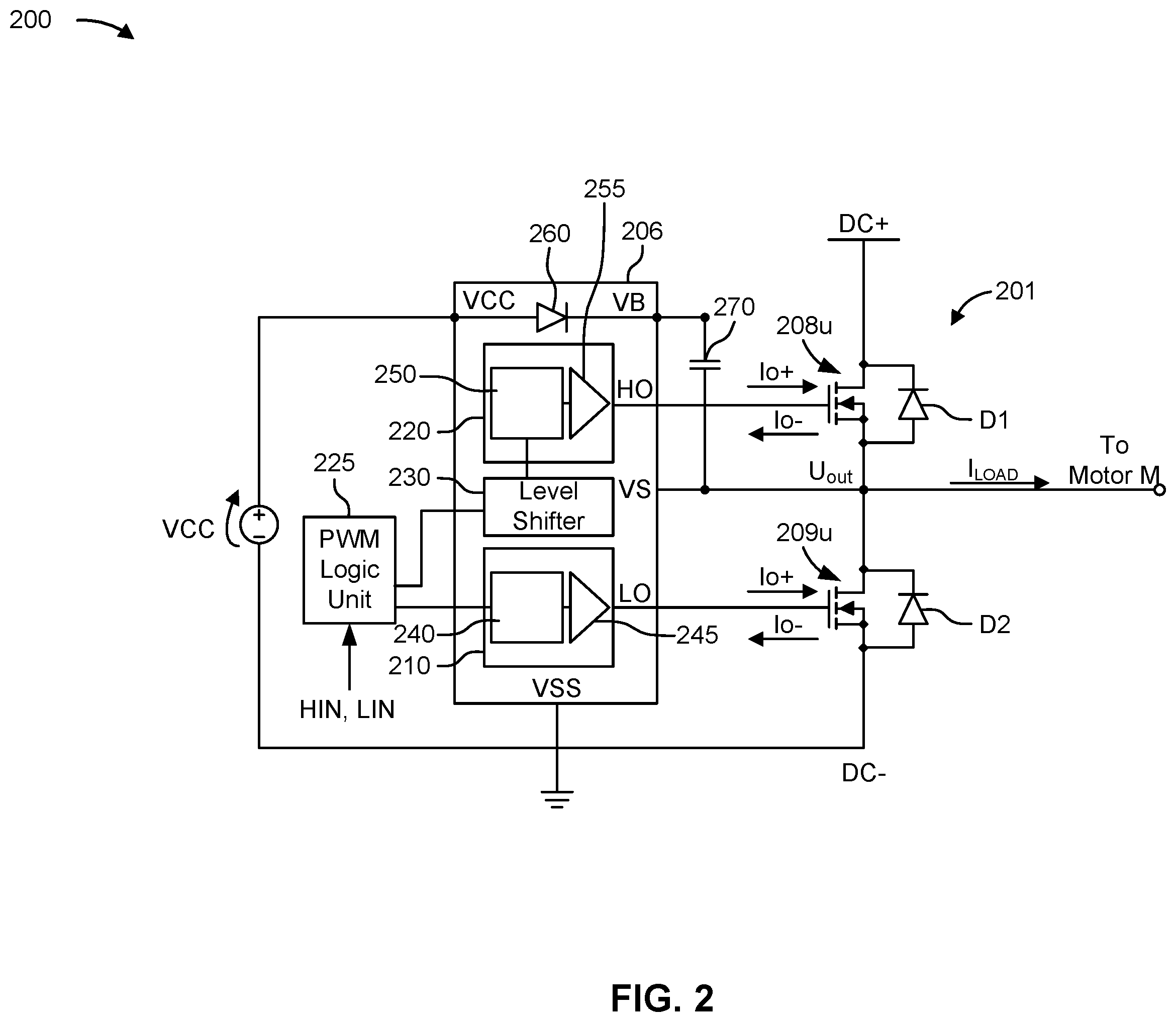 Patent US12395070 Figure 2 – Gate driver with self-adjusted adaptive dead time