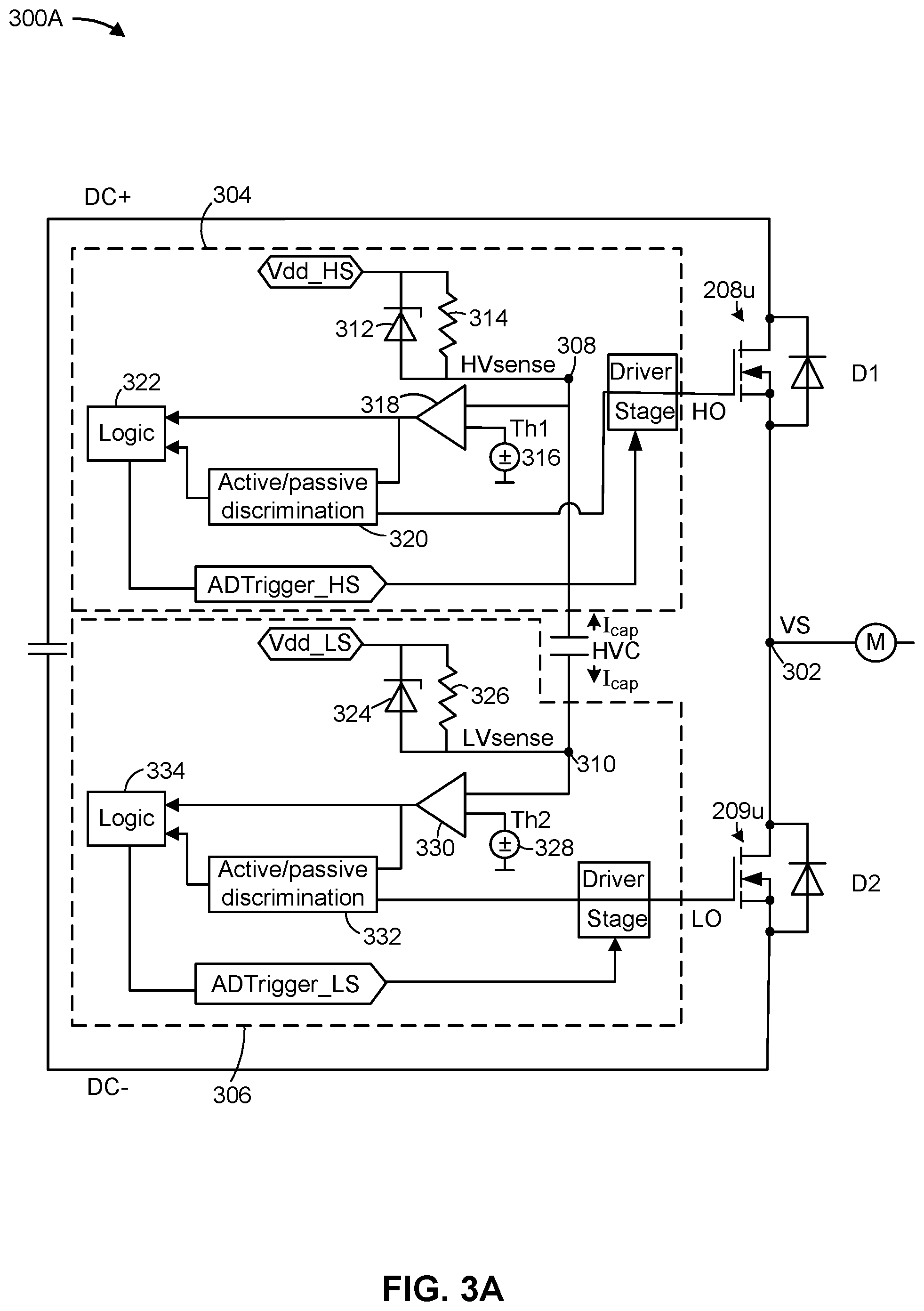 Patent US12395070 Figure 3 – Gate driver with self-adjusted adaptive dead time