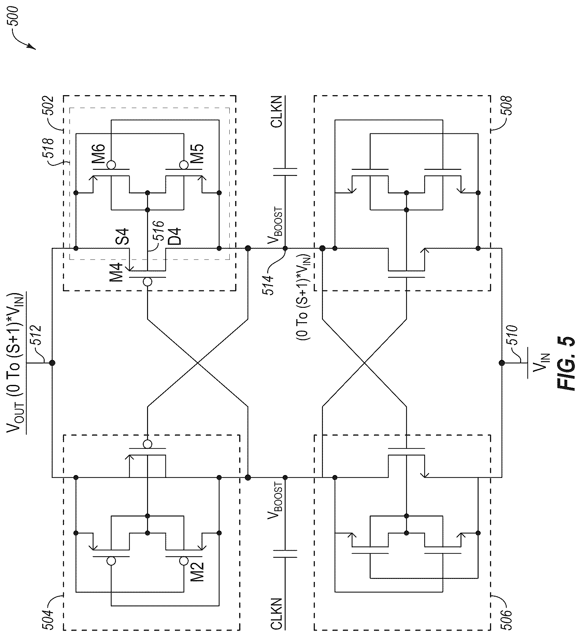 Patent US12395076 Figure 5 – Charge pump cell with improved latch-up immunity and charge pumps including the same, and related systems, methods and devices
