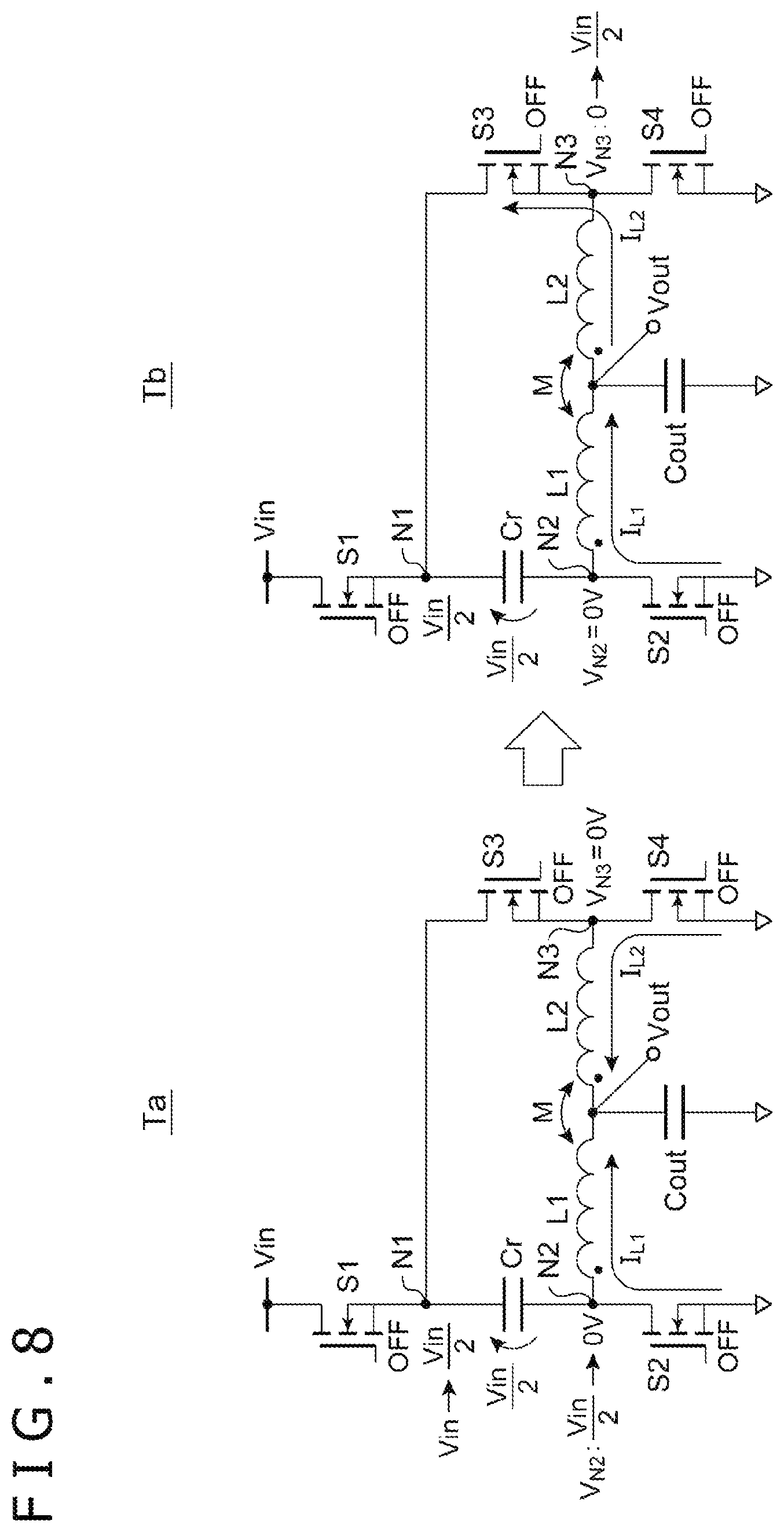 Patent US12395077 Figure 8 – Series capacitor step-down converter, controller circuit thereof, and control method