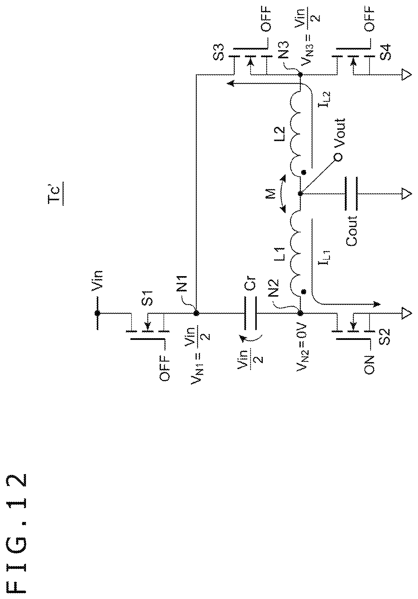 Patent US12395077 Figure 12 – Series capacitor step-down converter, controller circuit thereof, and control method