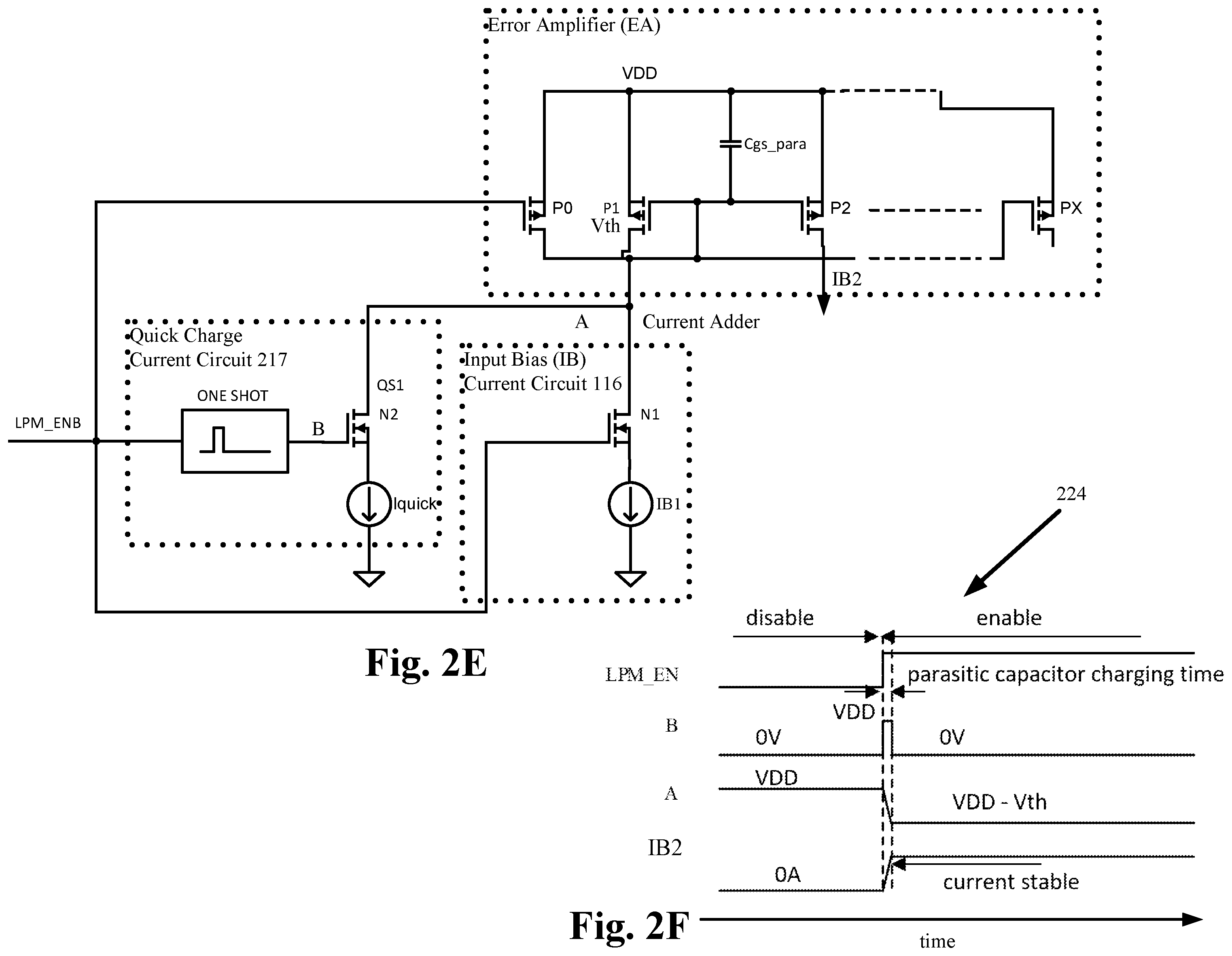 Patent US12395082 Figure 7 – Switching regulator with quick start circuit configured to charge and discharge a capacitor to control a power mode