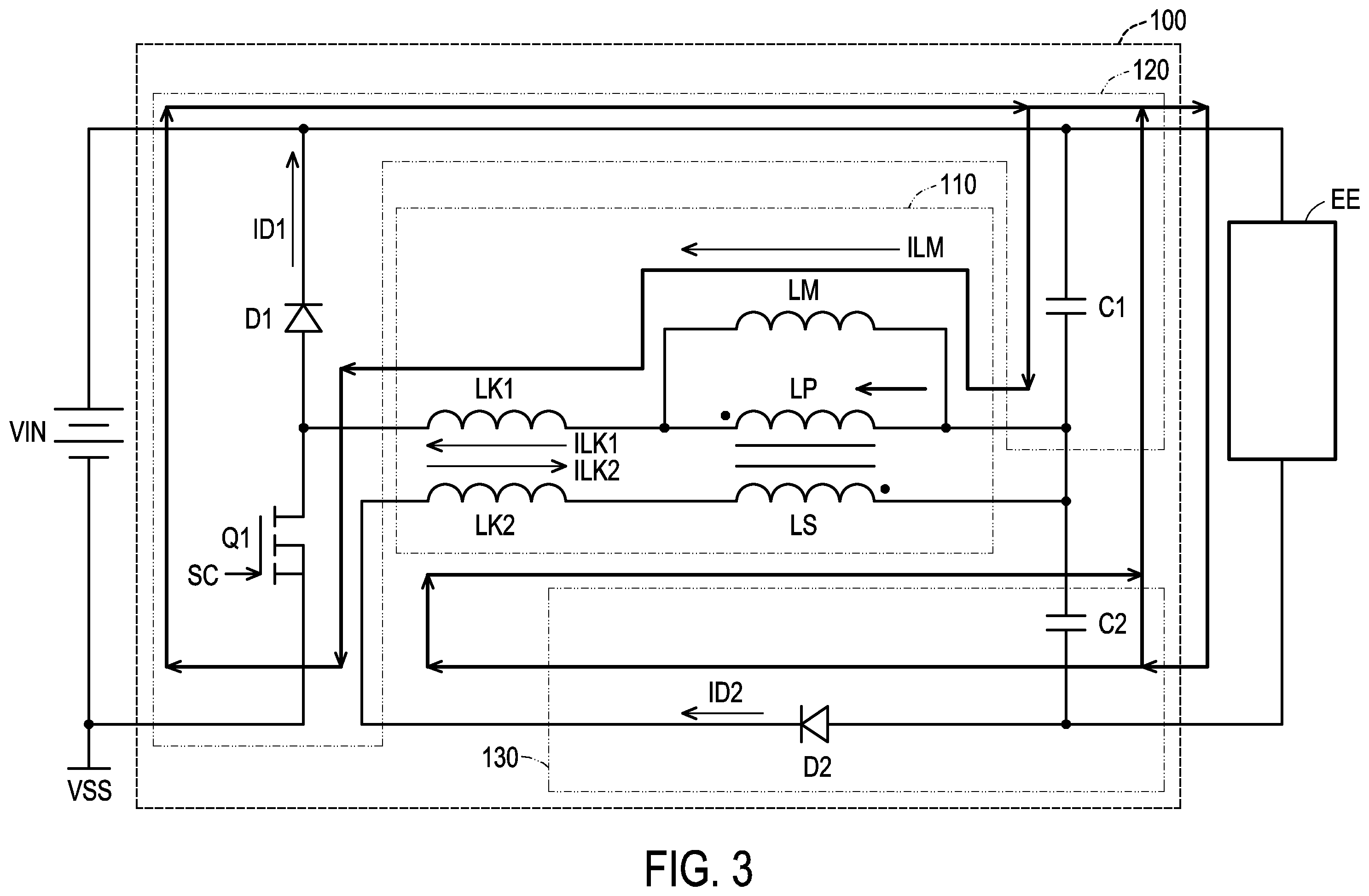 Patent US12395086 Figure 3 – Driving circuit for driving electronic element