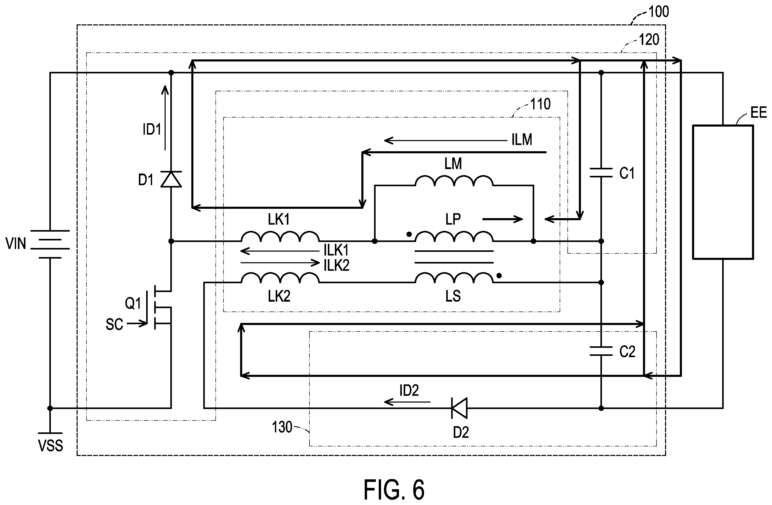 Patent US12395086 Figure 6 – Driving circuit for driving electronic element