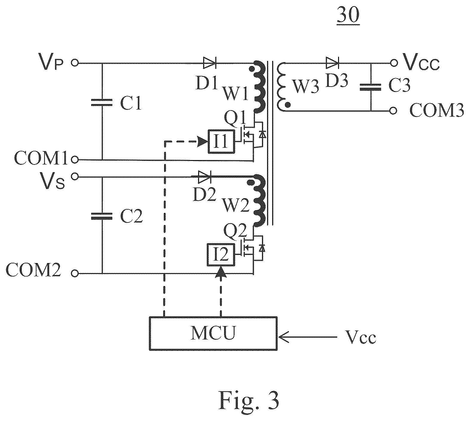 Patent US12395089 Figure 3 – Circuit for bi-directional converter, bi-directional converter and operation method thereof