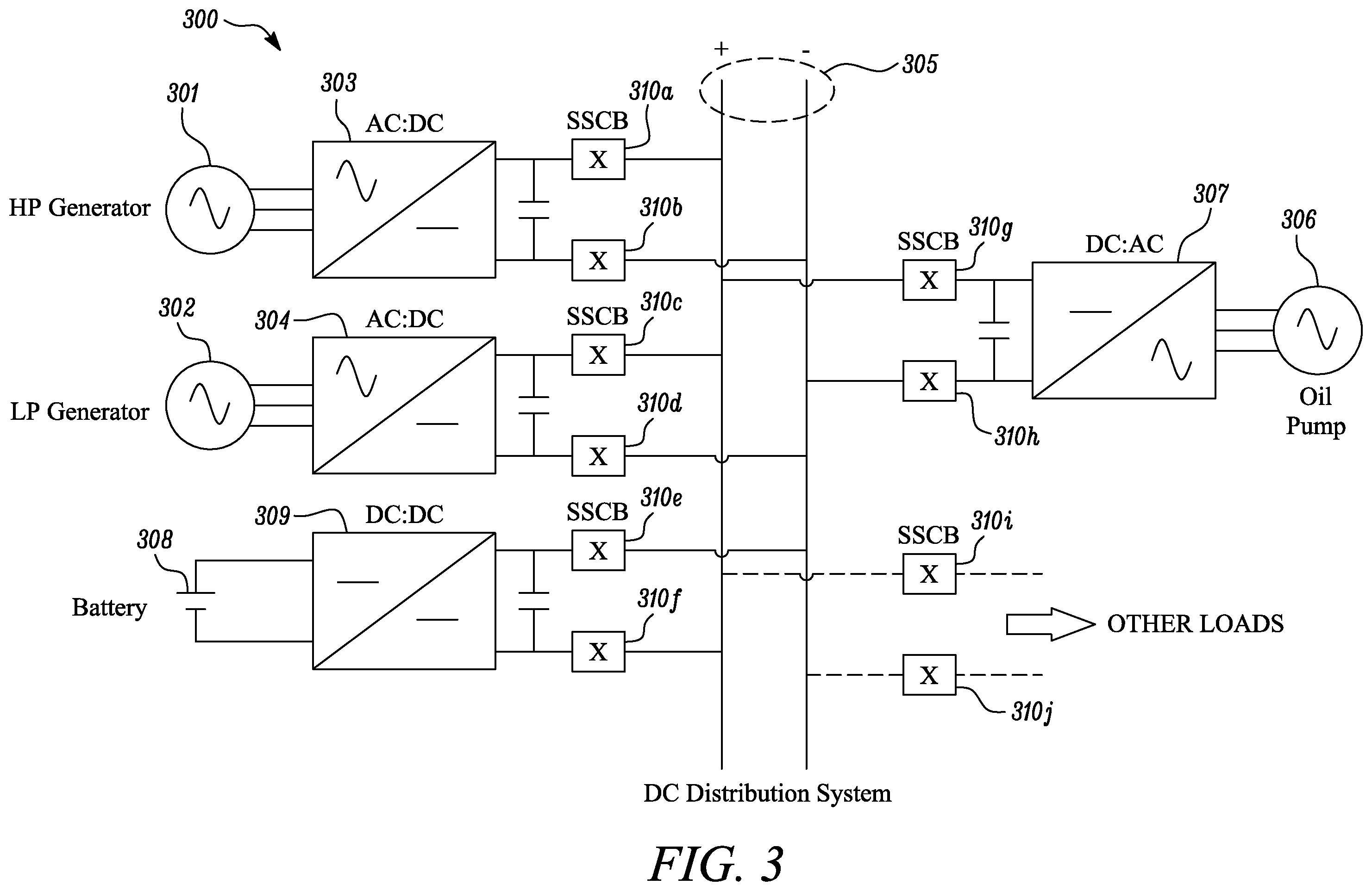 Patent US12395091 Figure 3 – Electrical power system