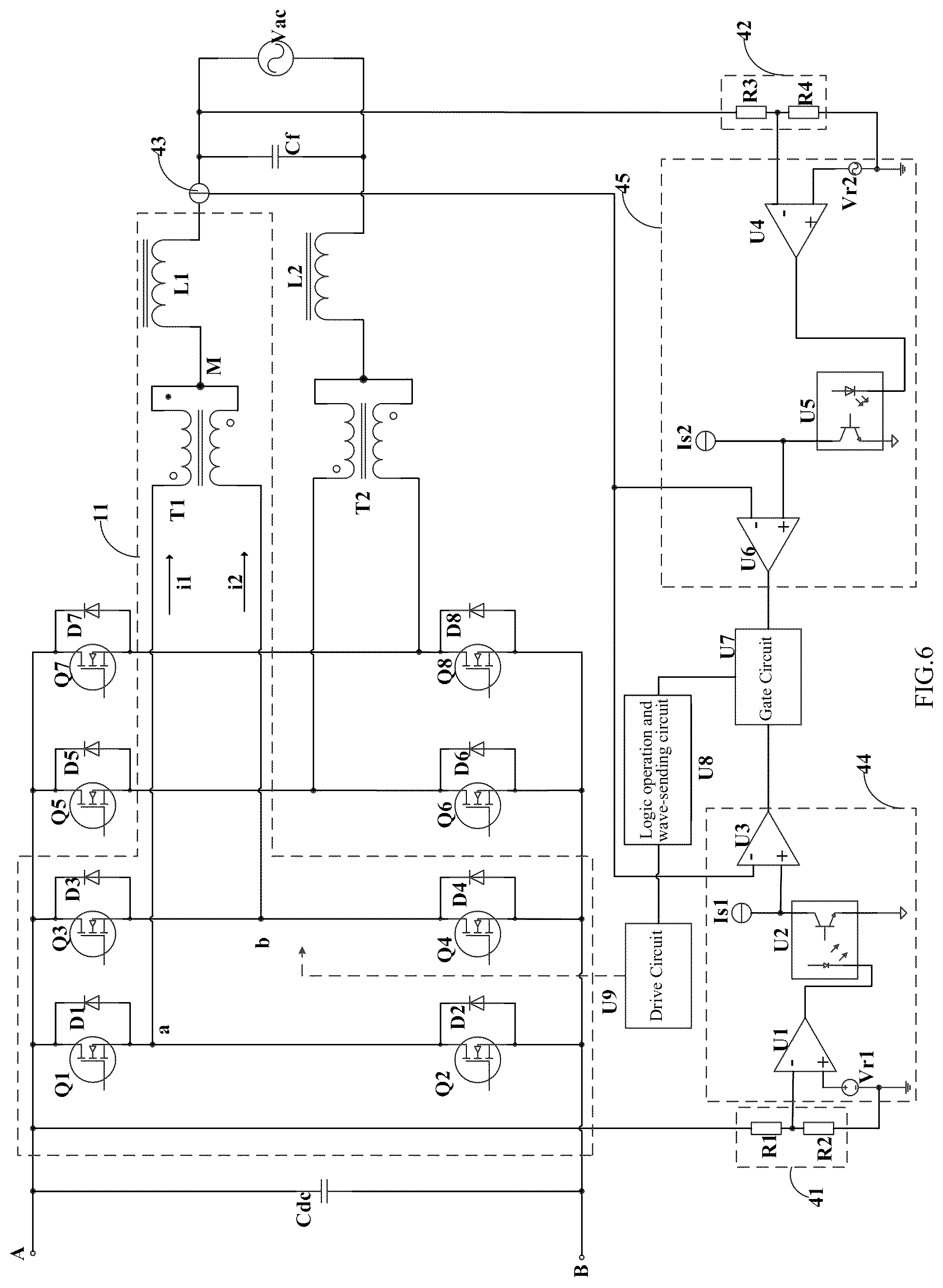 Patent US12395098 Figure 4 – Bidirectional inverter circuit and bidirectional inverter