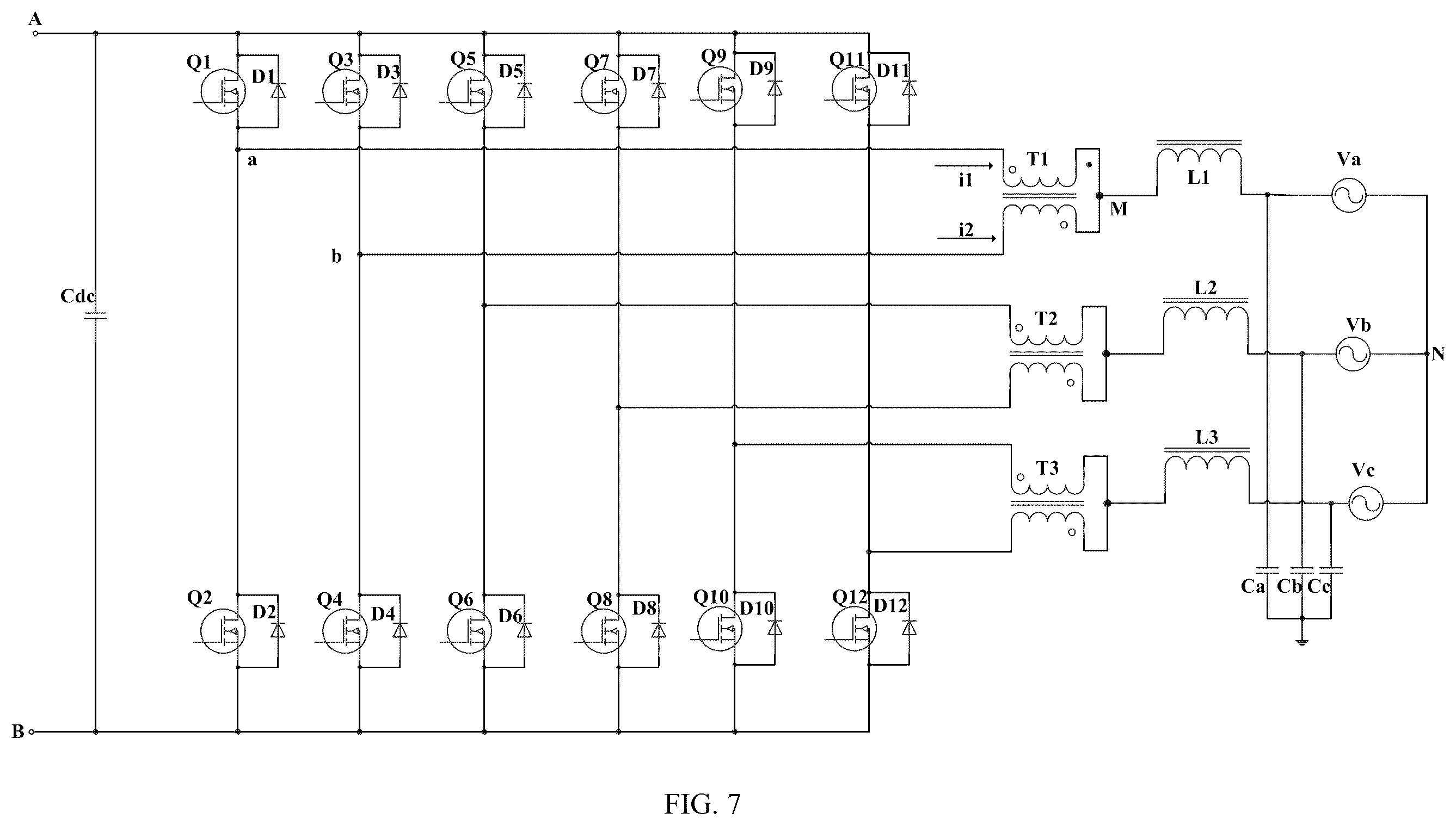 Patent US12395098 Figure 5 – Bidirectional inverter circuit and bidirectional inverter